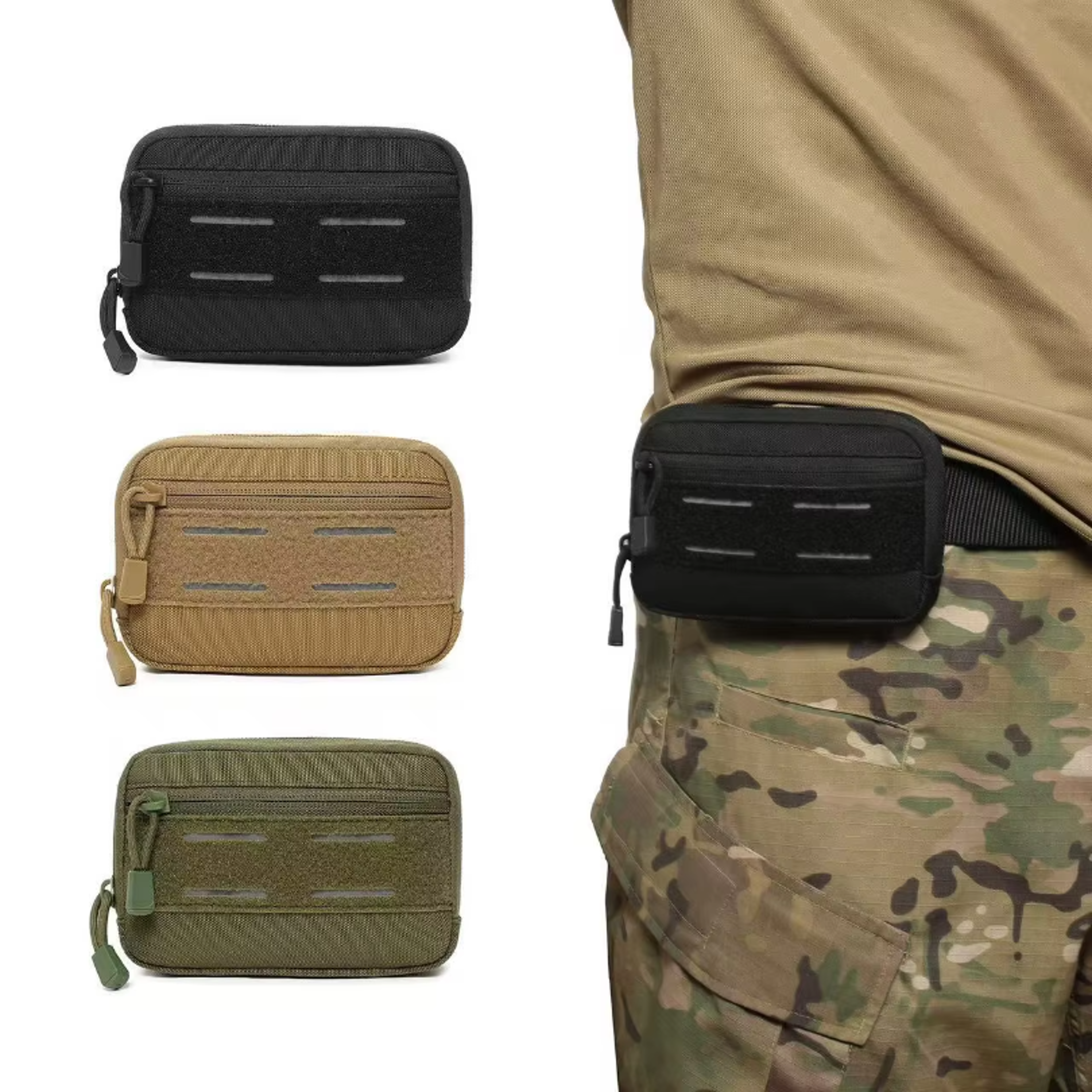 tactical molle edc utility pouch waist bag for camping hiking & emergency gear