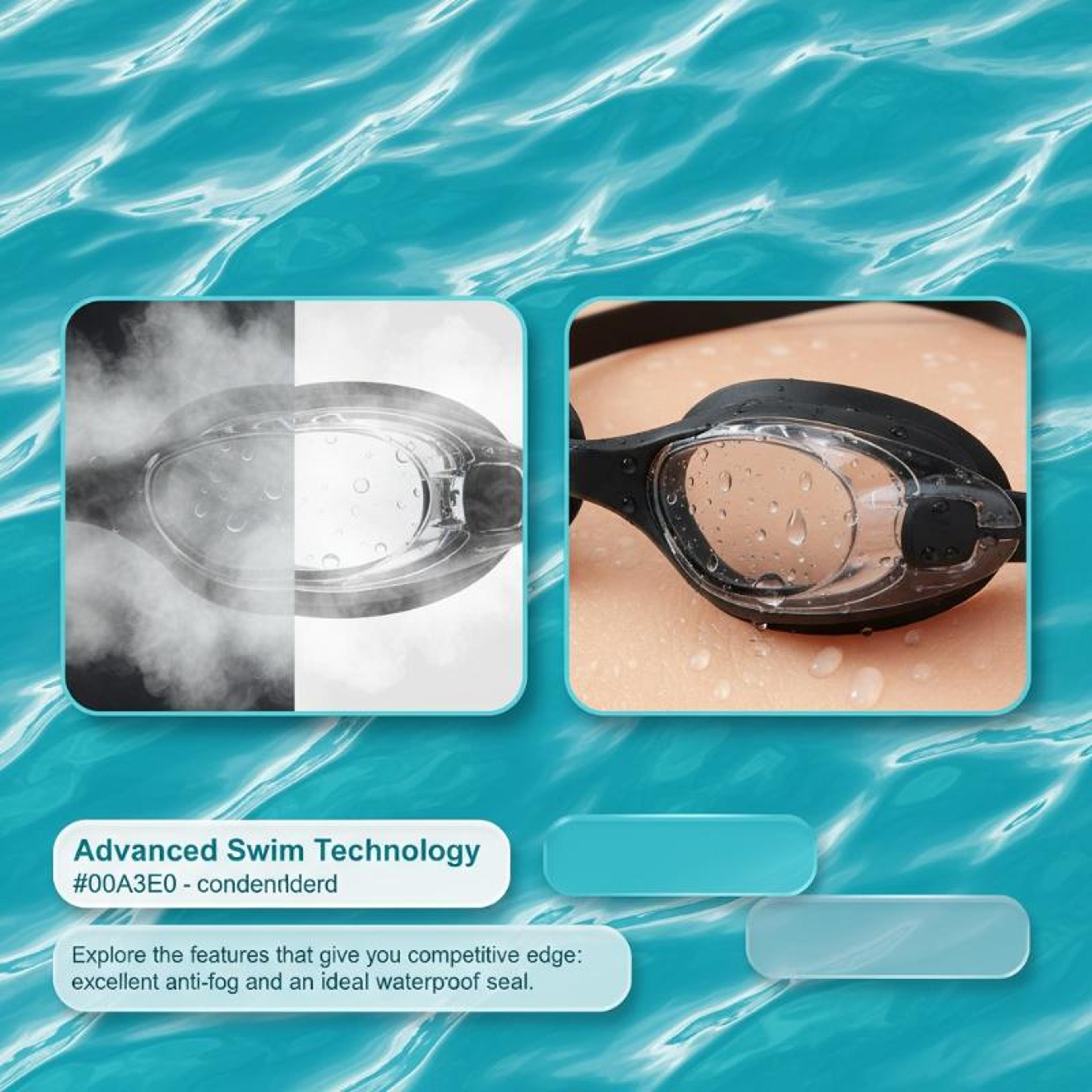 AntiFog Swimming Goggles With Earplugs Waterproof Swim Glasses For Adults 3