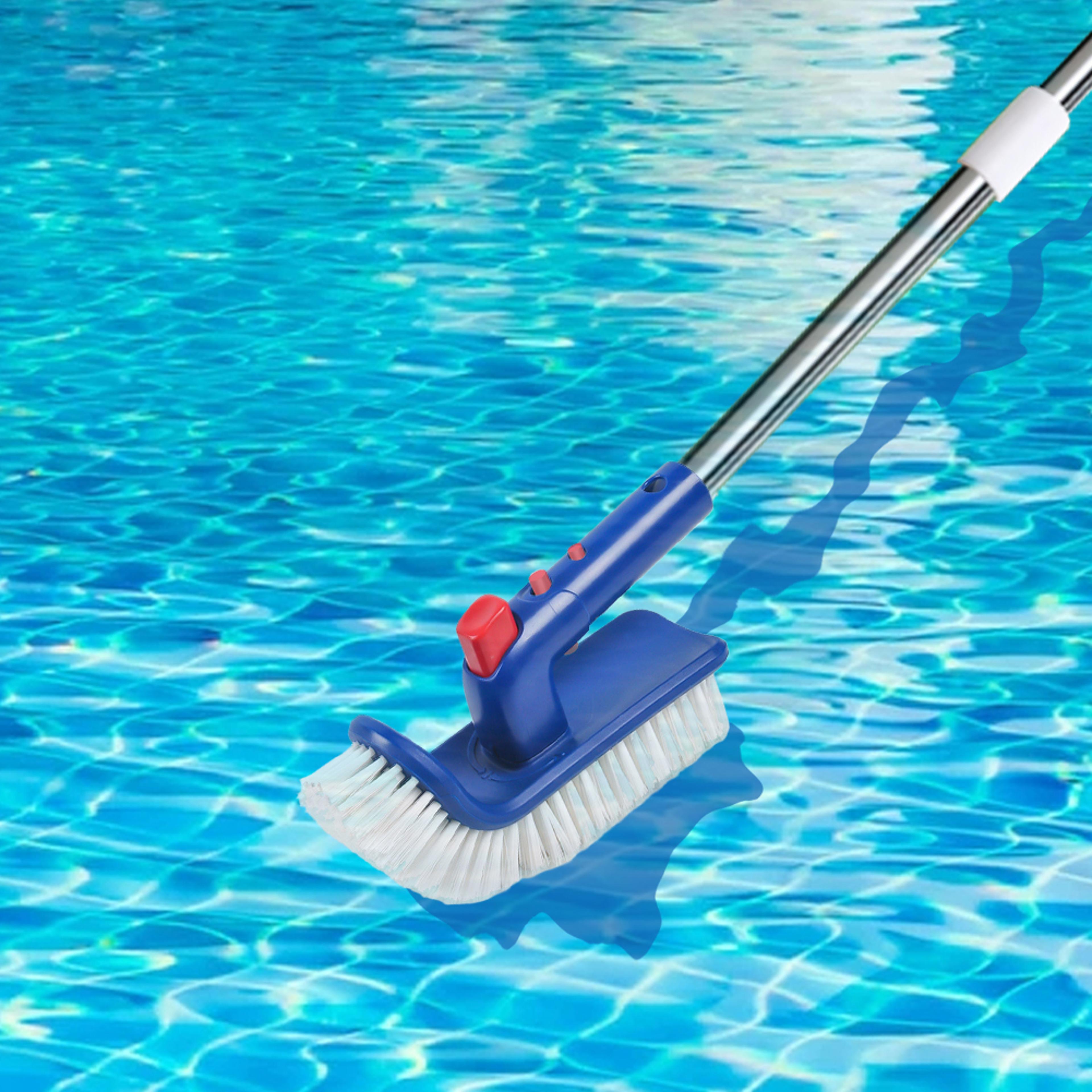 180 Degree Rotating Pool Cleaning Brush With Fine Bristles For Easy Pool Scrubbing 4