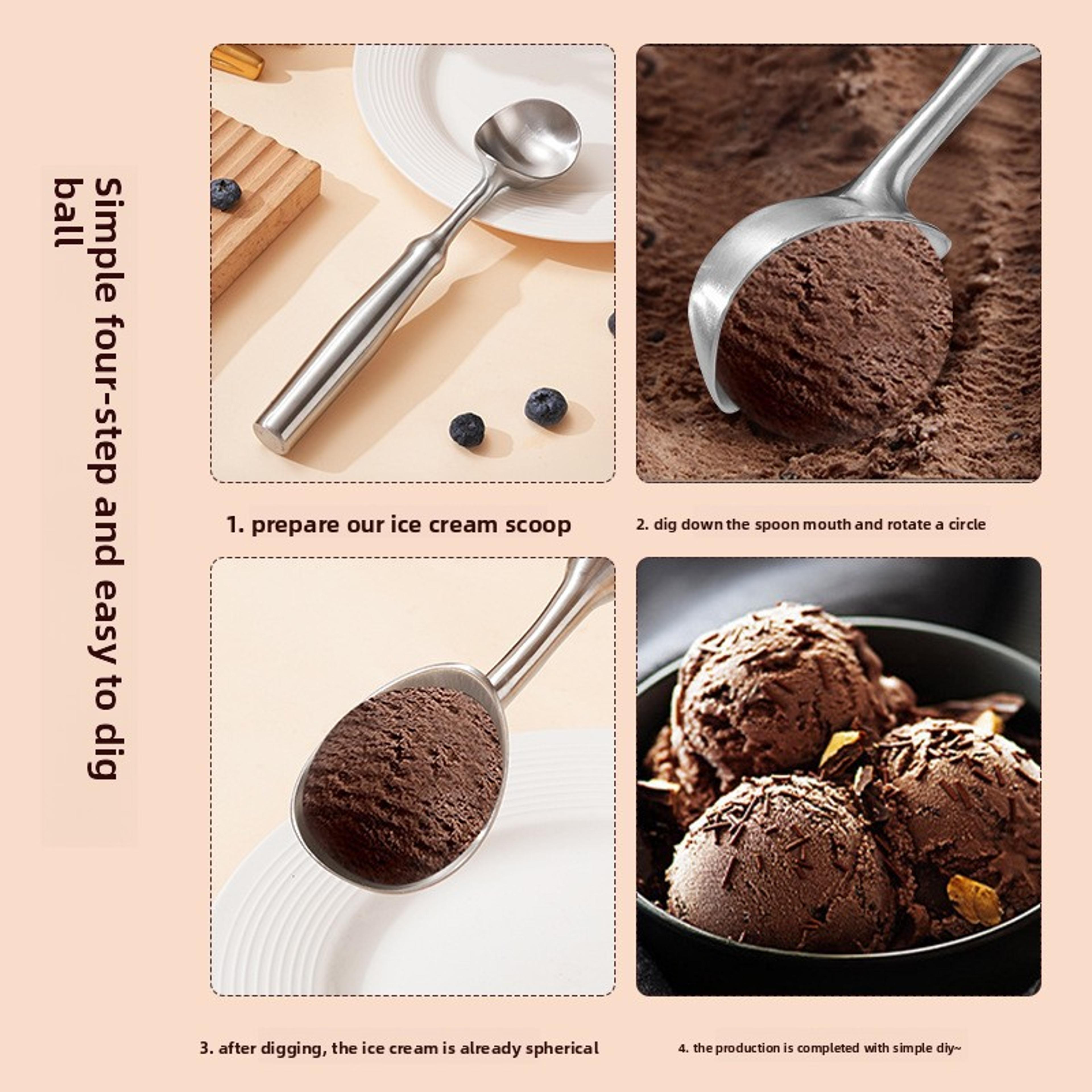 GlideScoop Stainless Steel Ice Cream Spoon Self Heating Ice Cream Scoop  Fruit Ball Scooper 2