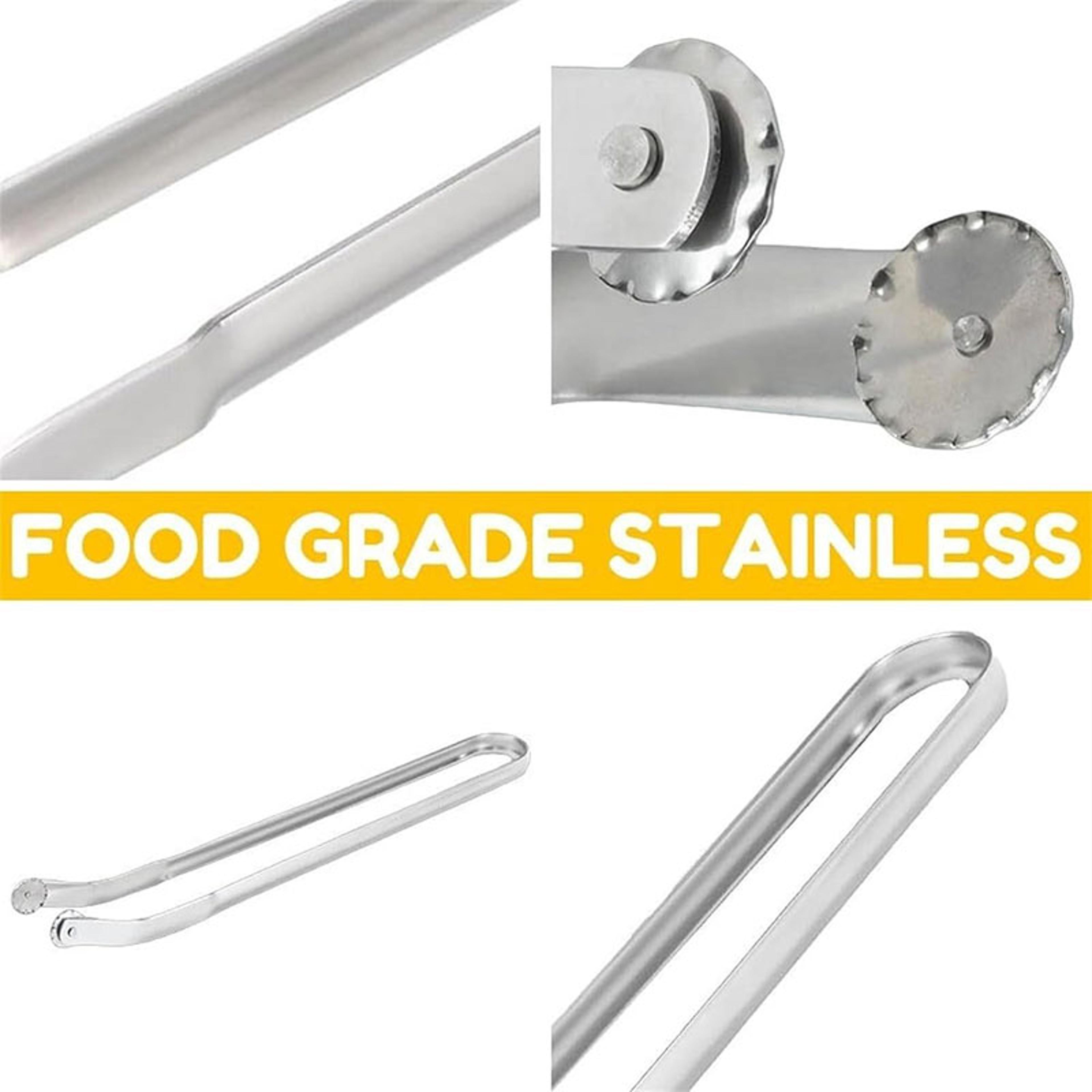 BBQ Sausage Tongs Stainless Steel Grill Tongs For Hot Dogs Sausages  Barbecue Cooking 2