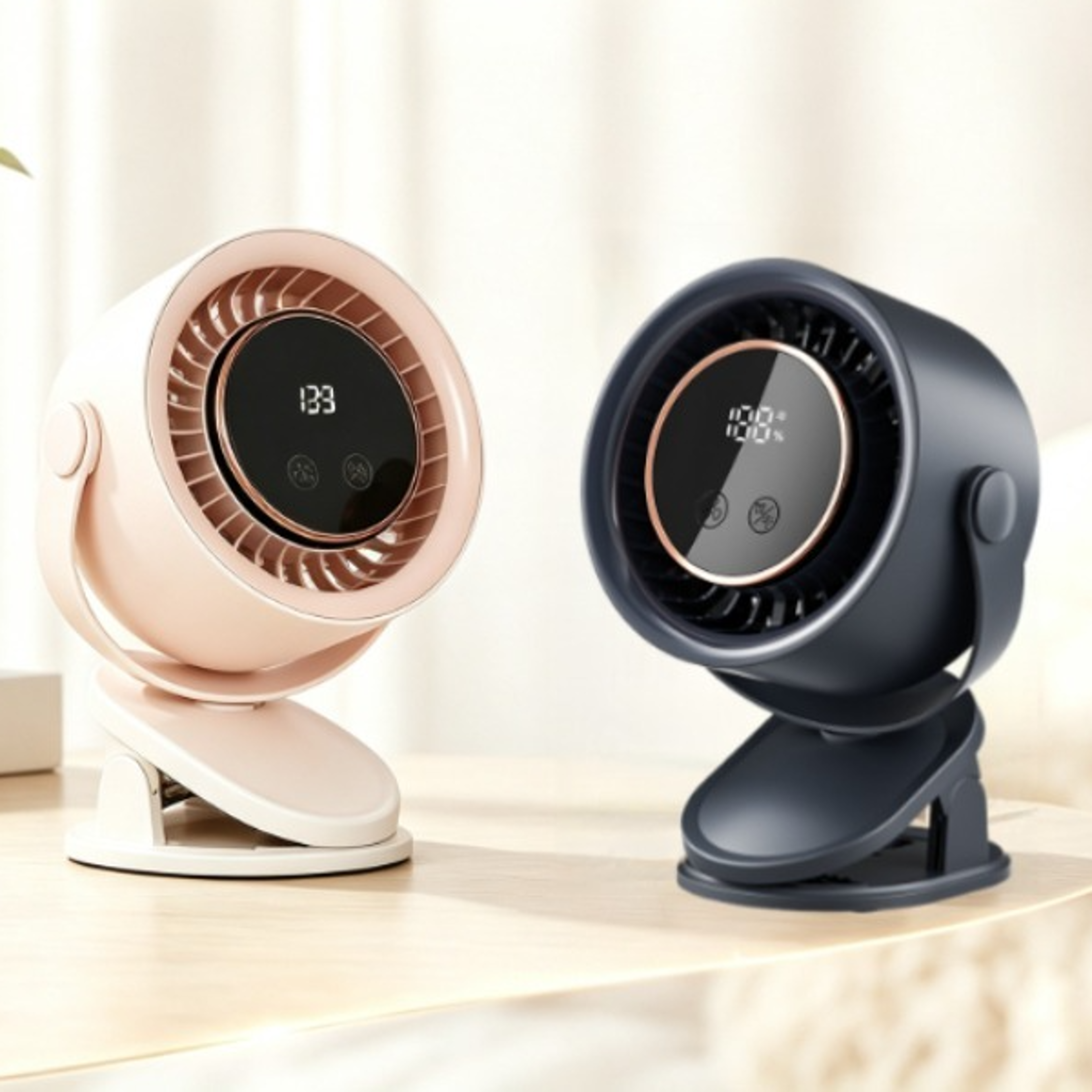 clip on fan portable usb rechargeable mini fan for stroller, desk & travel