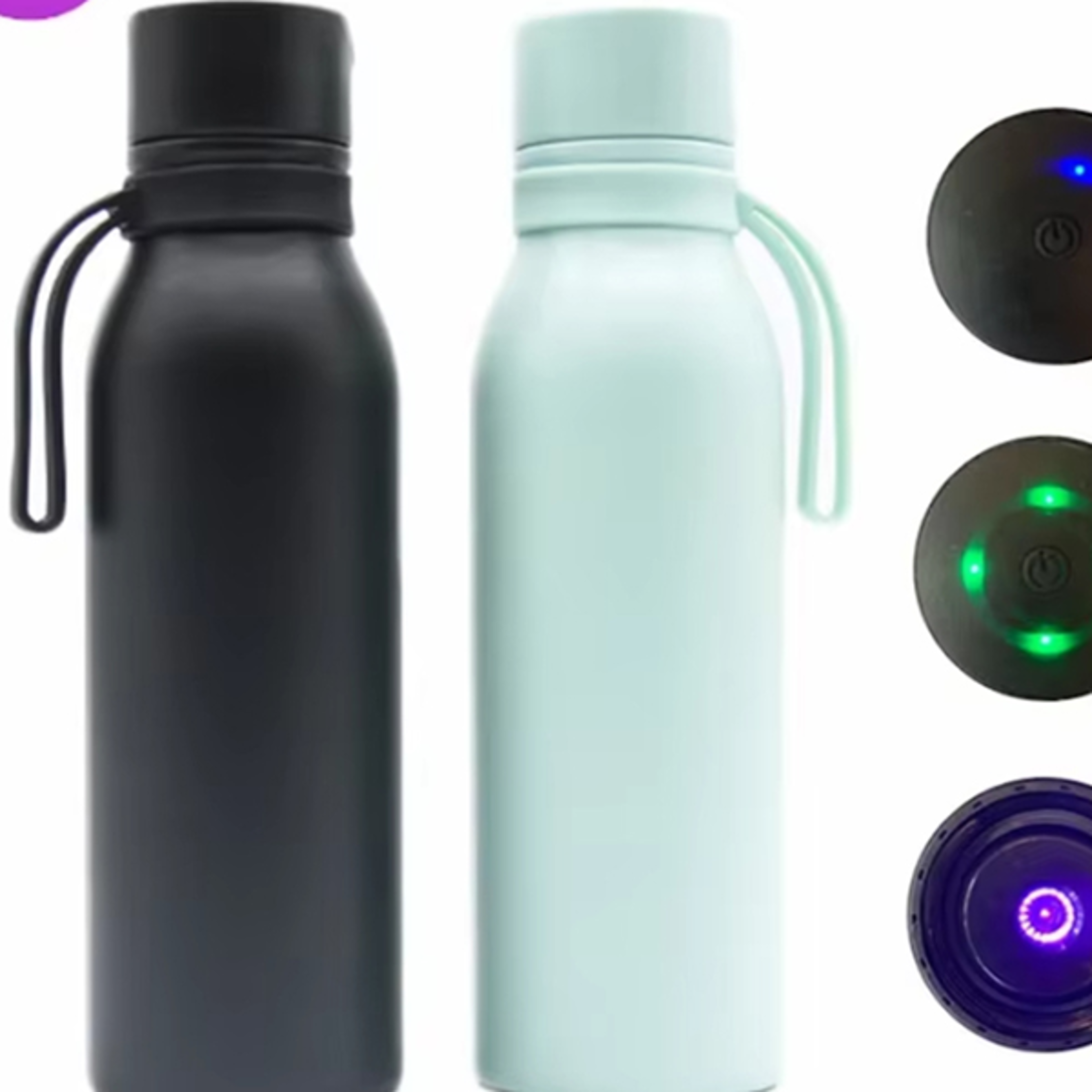 smartpure uv c self cleaning water bottle 700ml stainless steel travel bottles