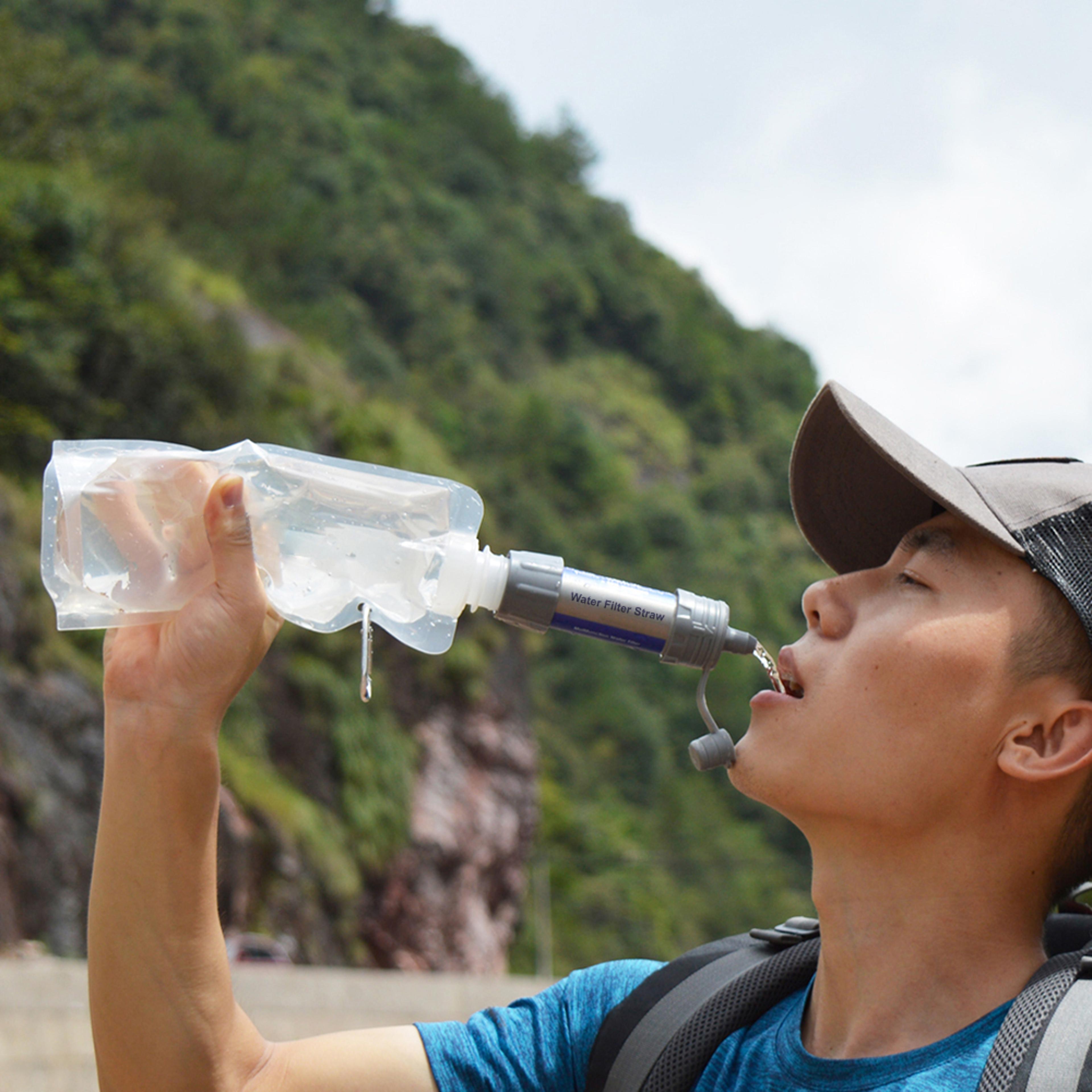 Portable Survival Water Filter Straw Emergency Water Purifier For Camping Hiking  Travel 4