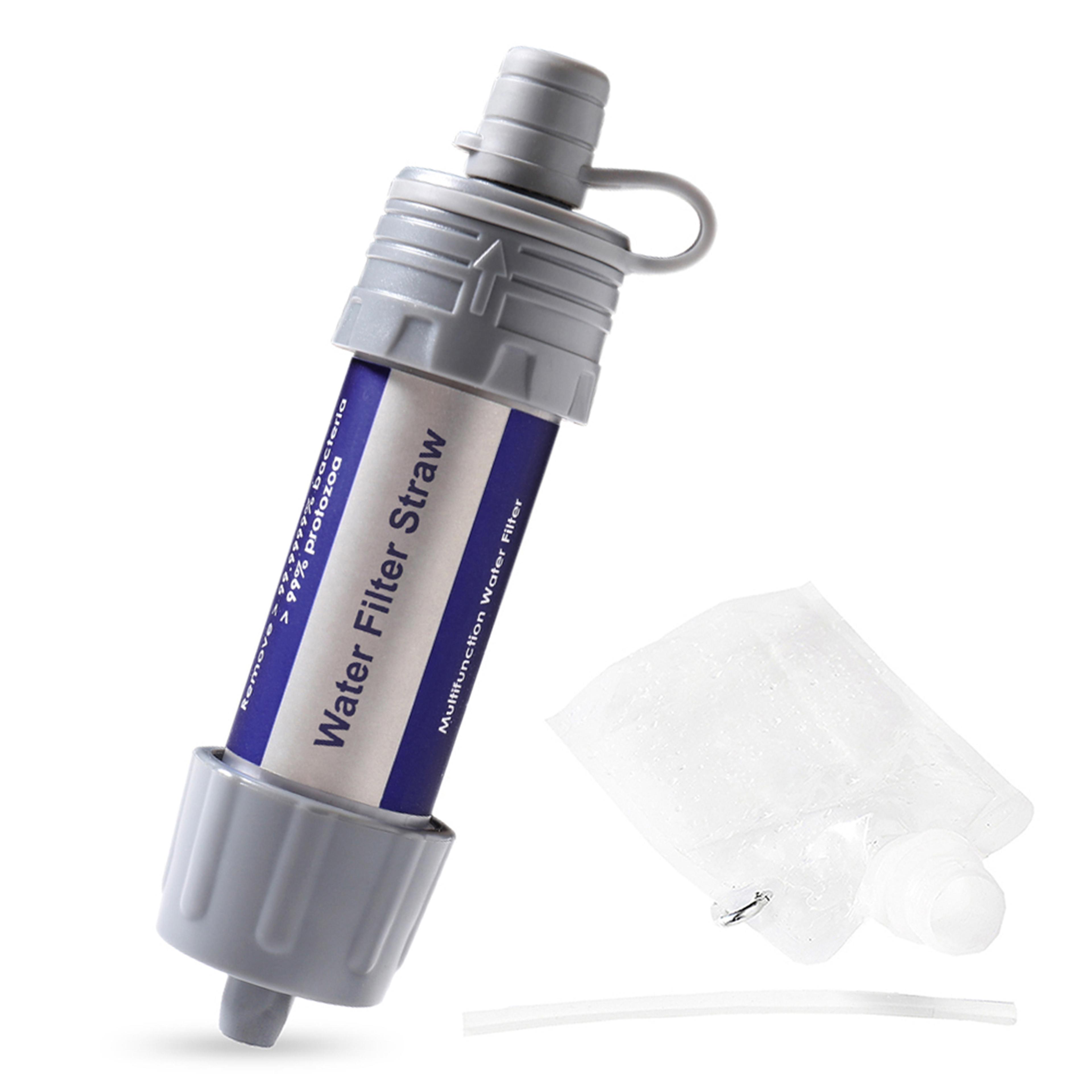 Portable Survival Water Filter Straw Emergency Water Purifier For Camping Hiking  Travel 5