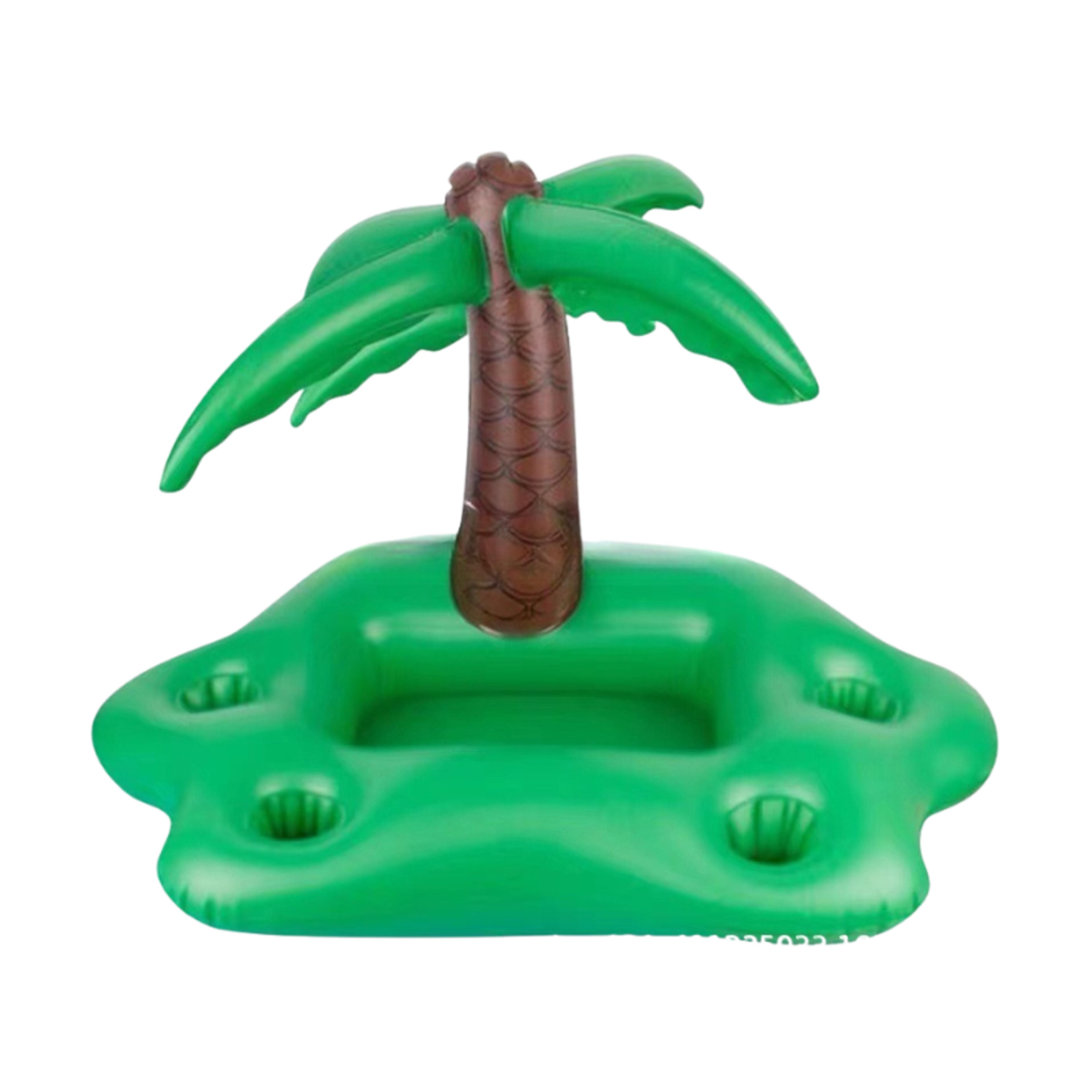 Inflatable Drink Holder Pool Float Cooler With Rainbow Cloud Palm Tree  Umbrella 6