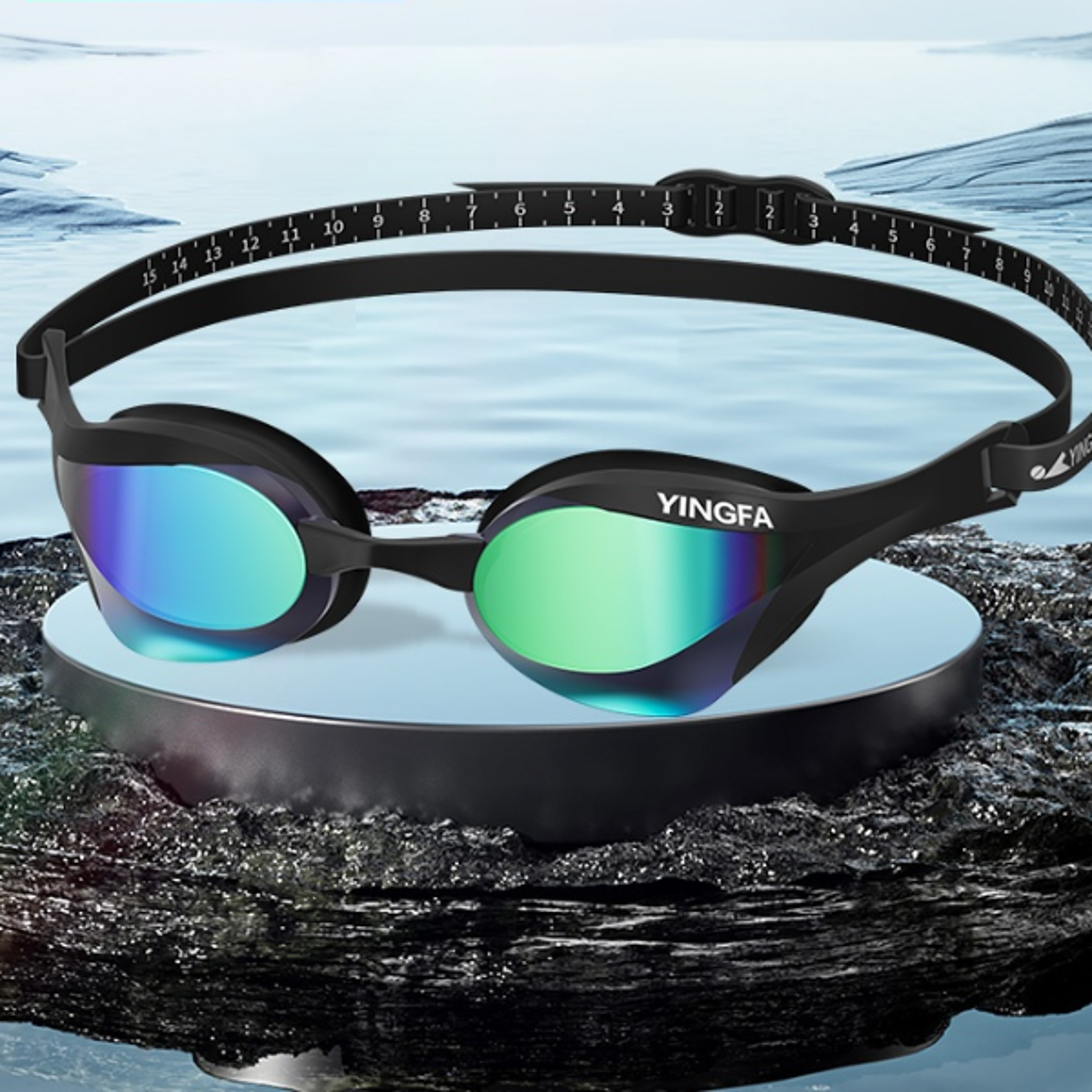 proshield swimming goggles anti fog waterproof racing swim goggles with adjustable nose bridge