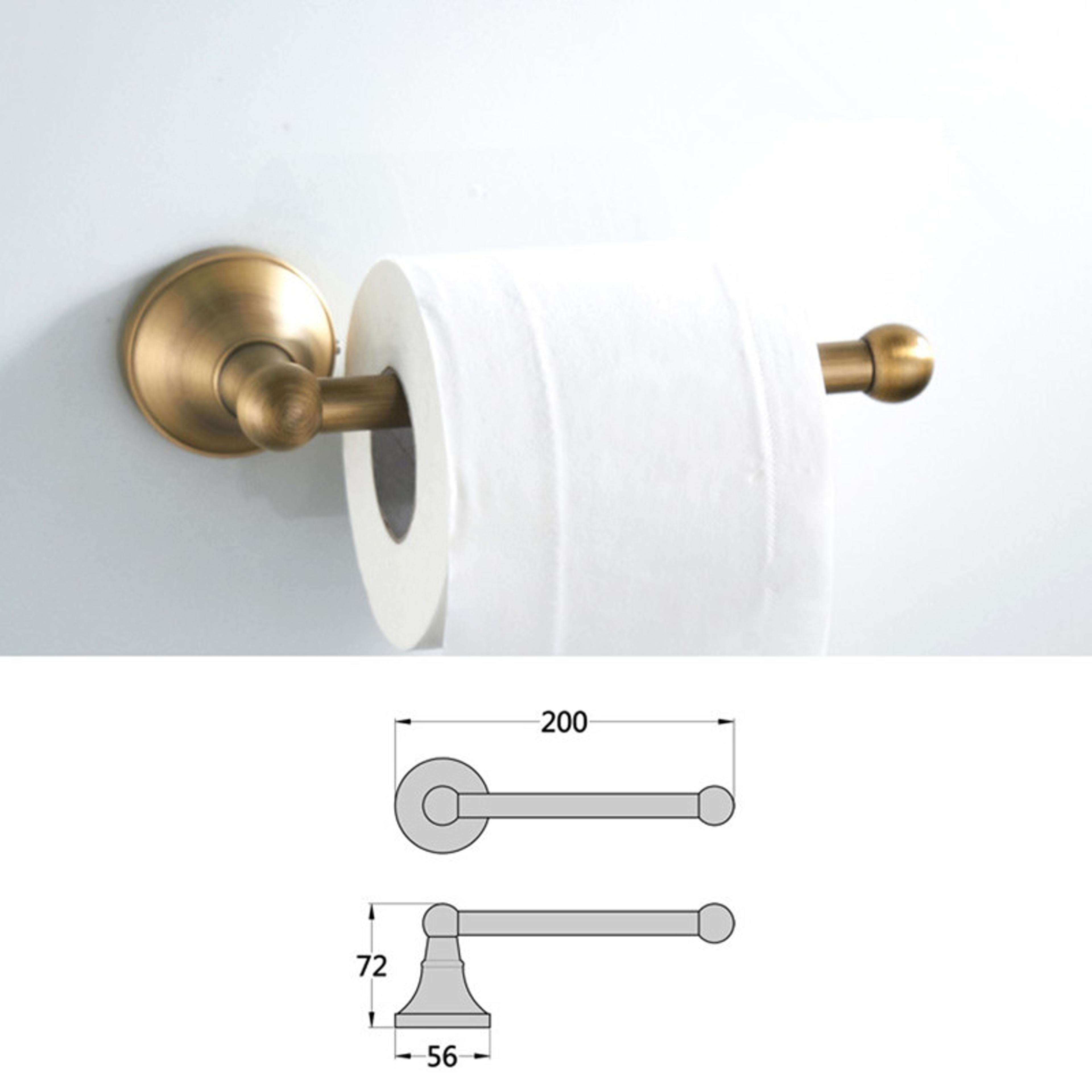Antique Bronze Wall Mounted Toilet Paper Holder With Brass Finish Vintage Bathroom Tissue Rack 5