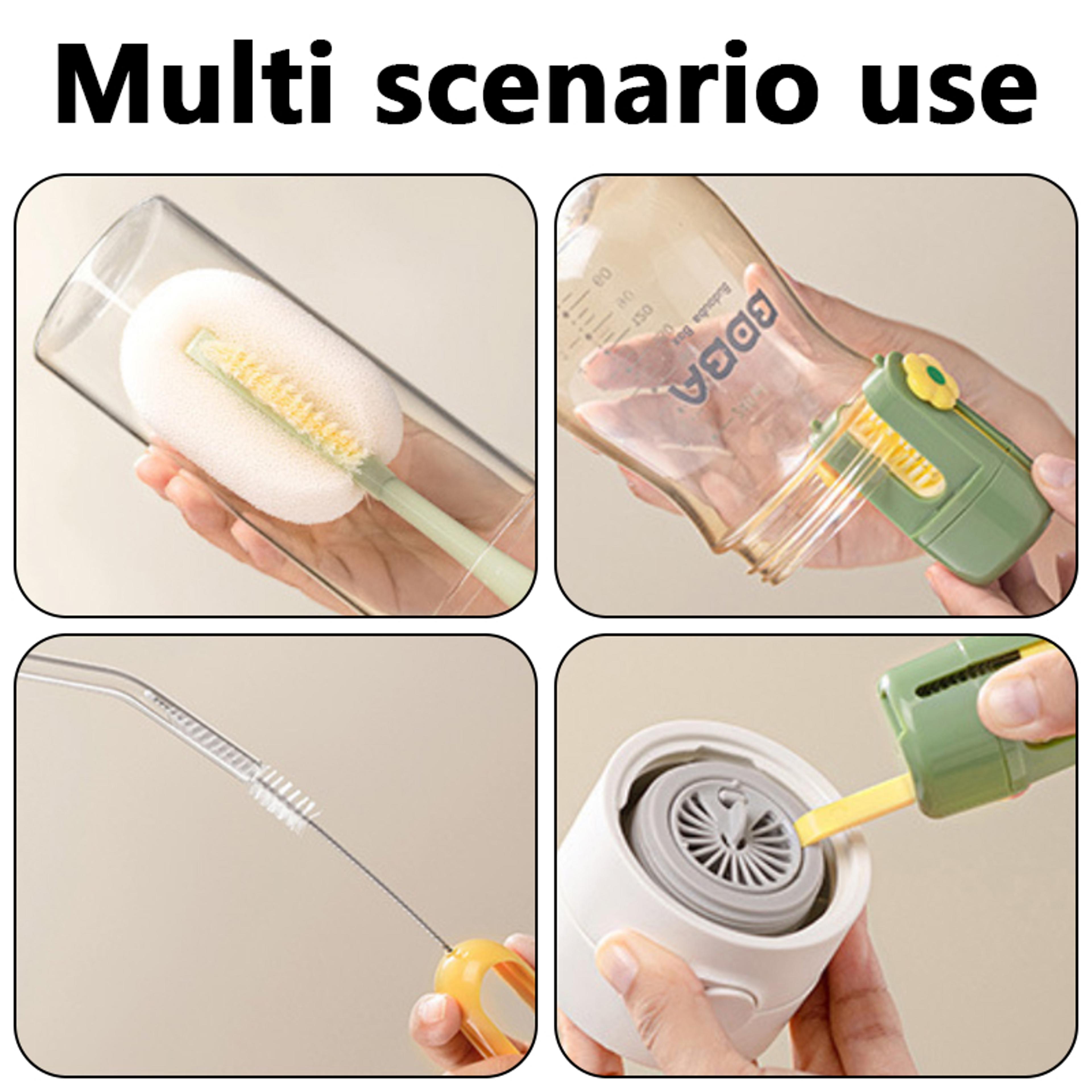 5 In 1 Bottle Cleaning Brush Set With Straw Cleaner  Cup Lid Detail Brush 4