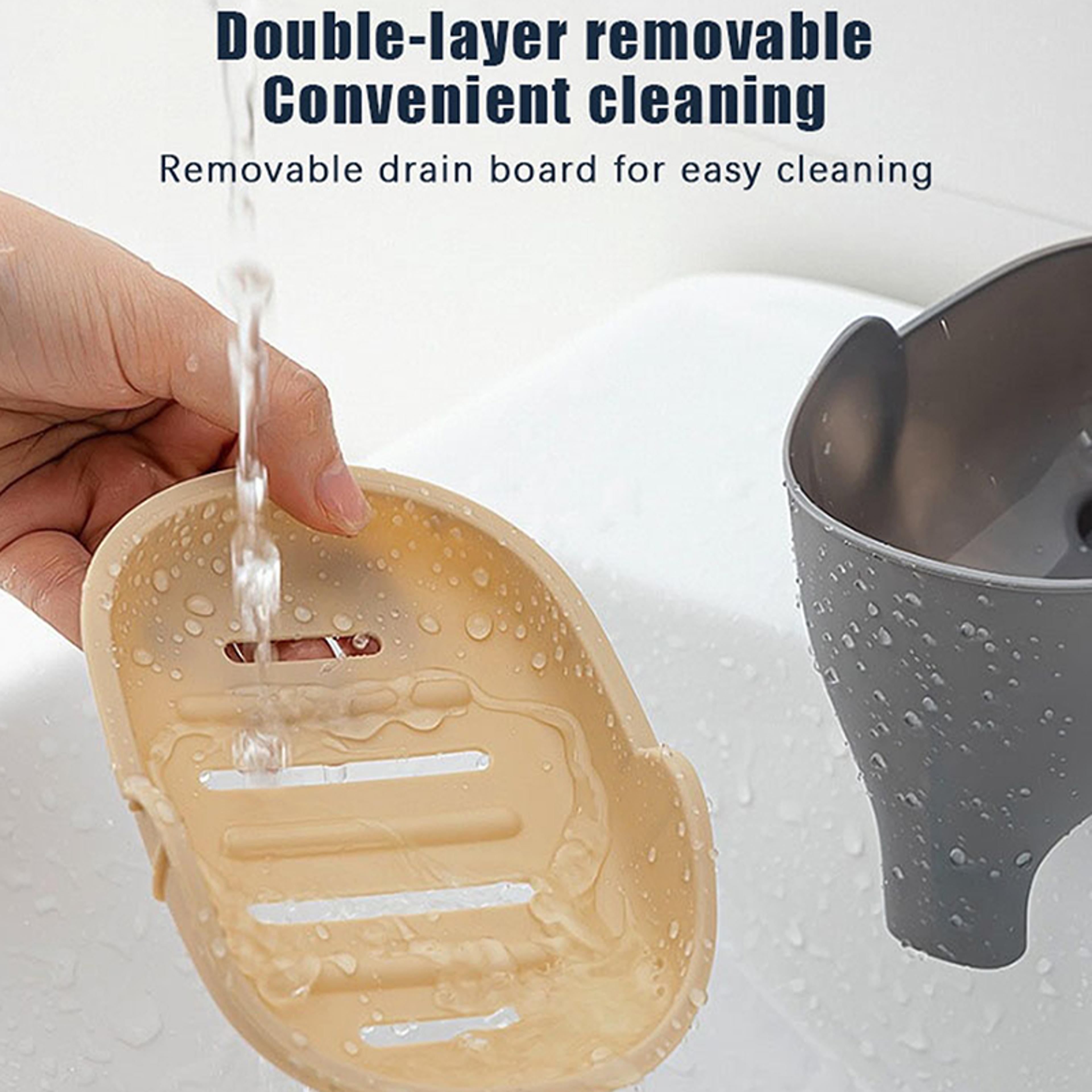 Elephant Self Draining Soap Dish With Waterproof Drain Rack  Cute Bathroom Soap Dish  Soap Saver Tr 2