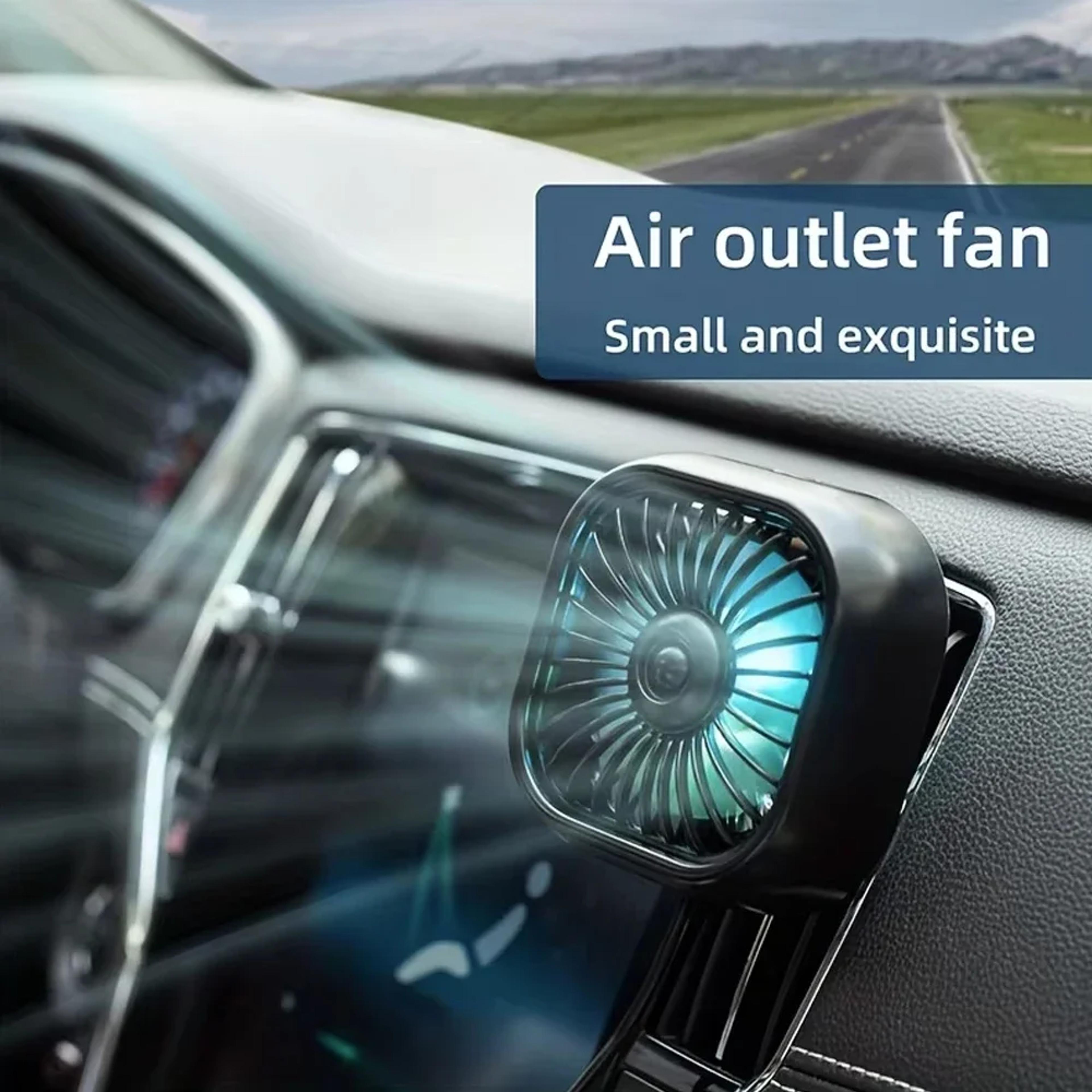 CoolBreeze USB Car Air Conditioner Fan Mini Car Cooler With 3 Speed Airflow  RGB Light 3