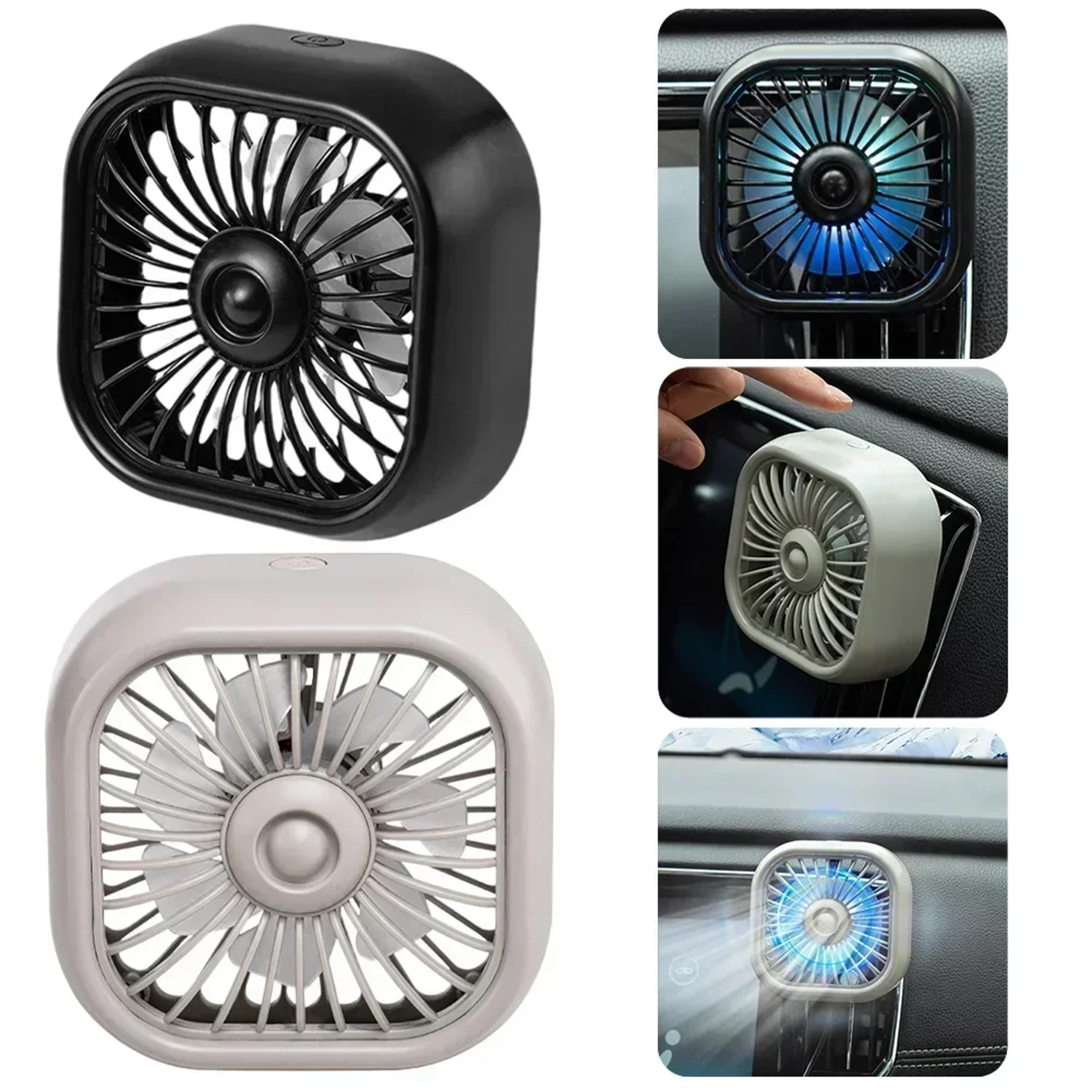 CoolBreeze USB Car Air Conditioner Fan Mini Car Cooler With 3 Speed Airflow  RGB Light 4