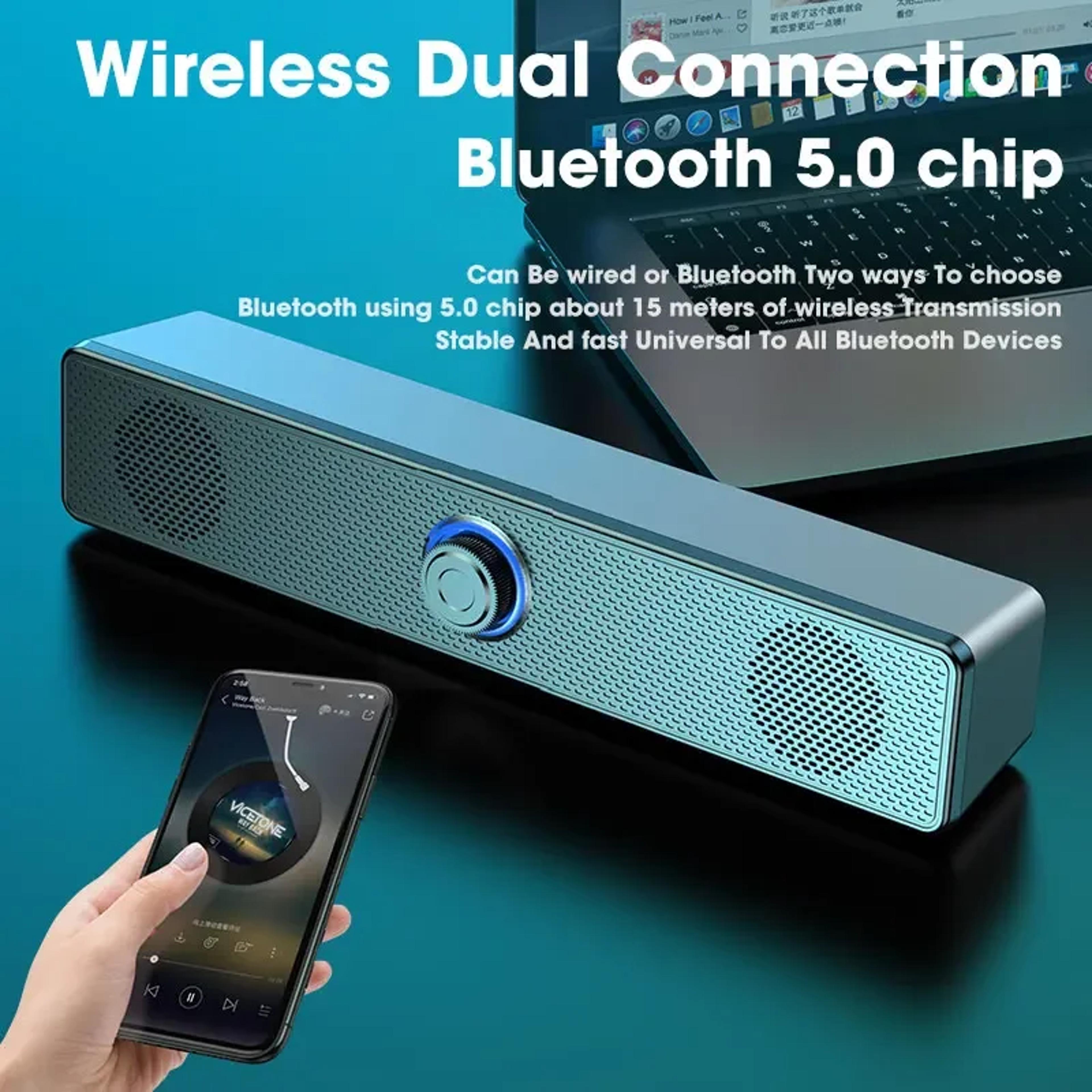 Wireless Bluetooth Soundbar USB Powered PC  TV Speaker For Gaming Laptop  Home Theater 2
