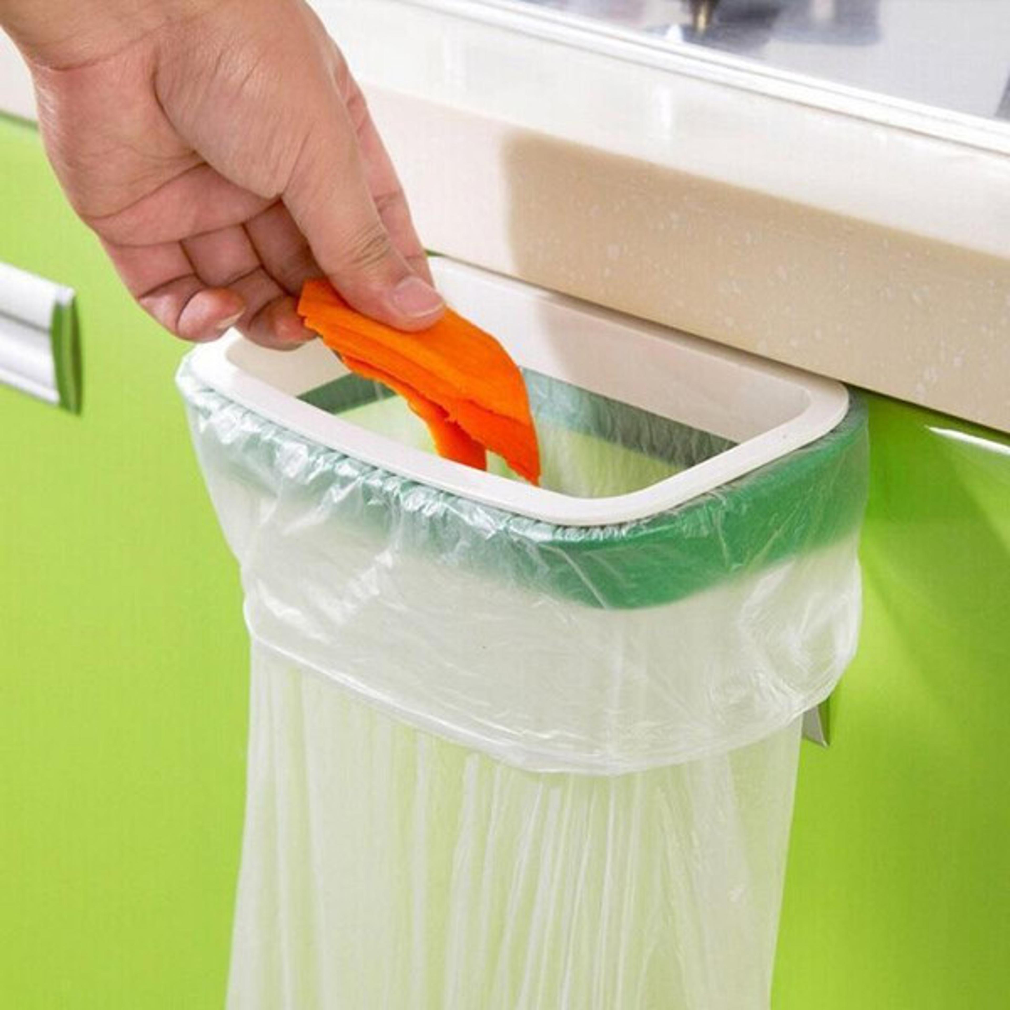 trash bag holder rack – hanging garbage bag organizer