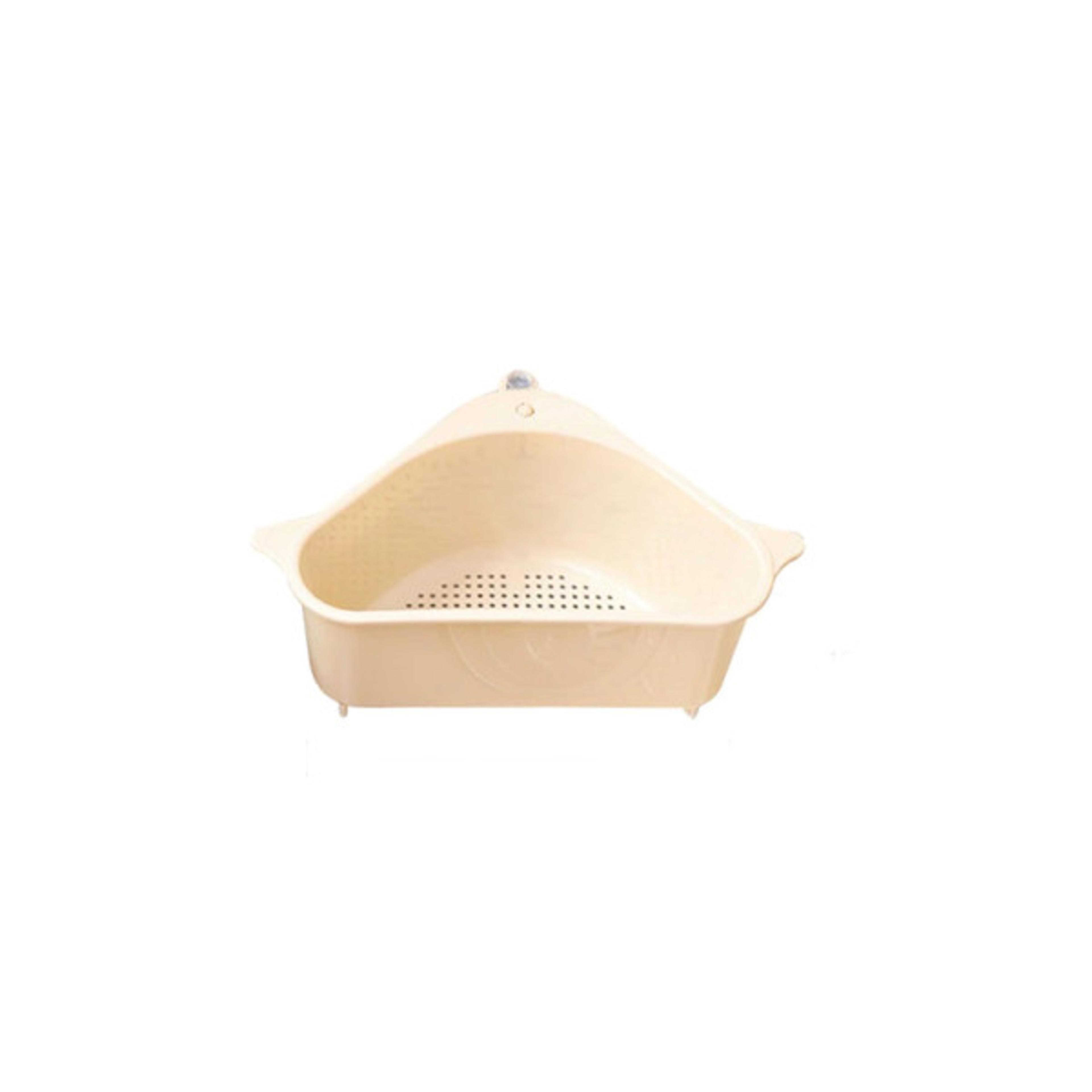 The Best Triangular Sink Basket Drain Shelf Creamy White