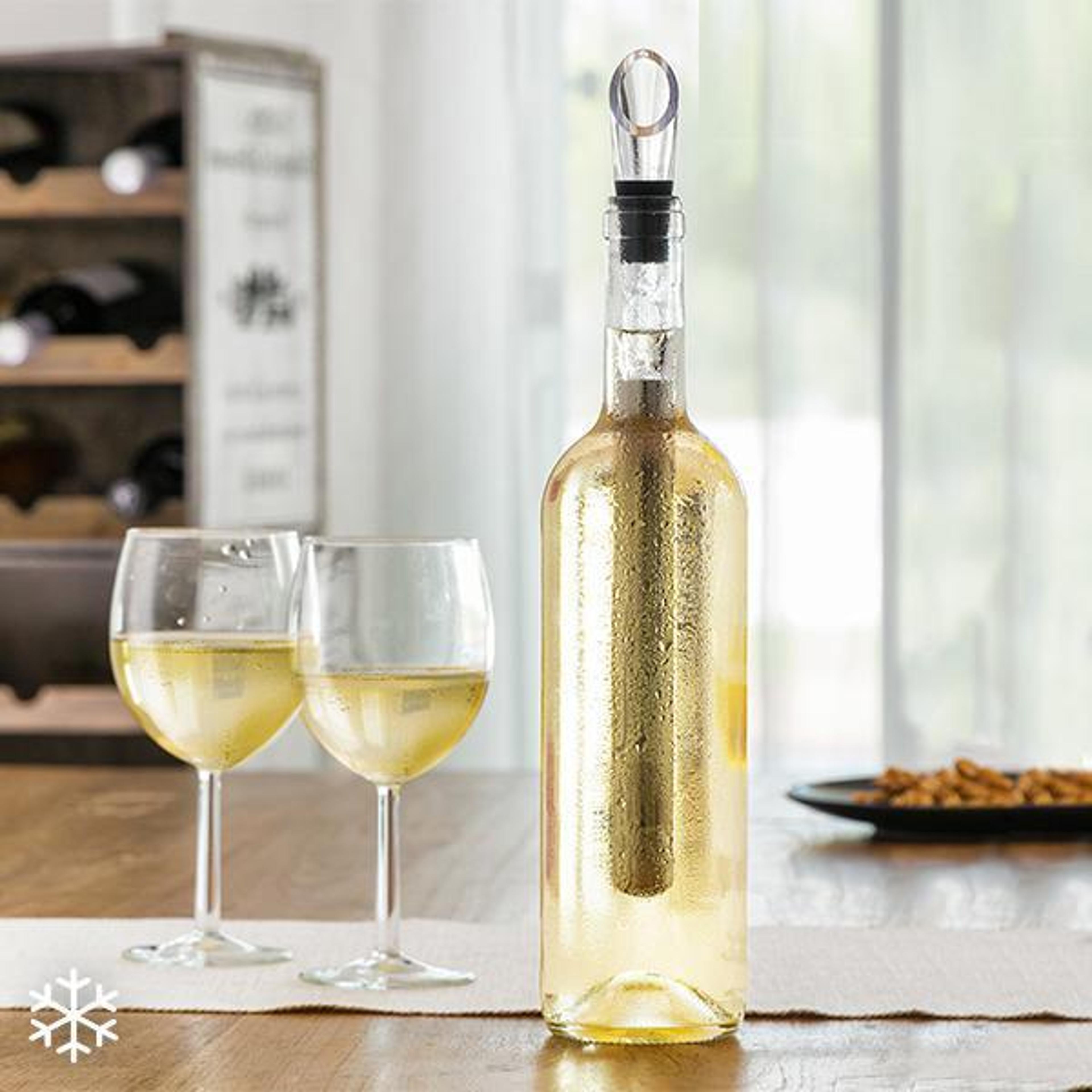 wine chiller stick aerator – rapid iceless wine bottle cooler rod, wine lover gift