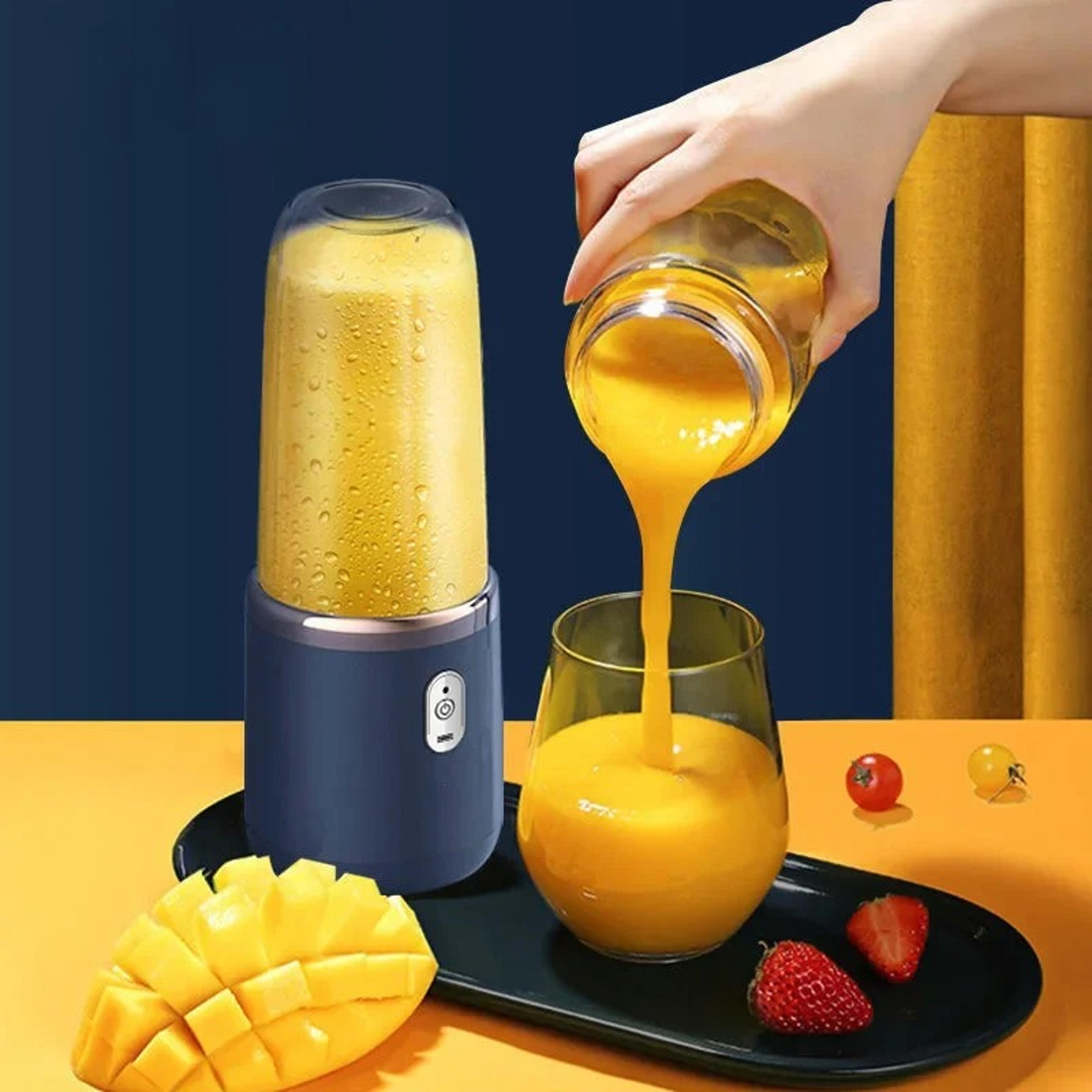 portable usb rechargeable mini blender set – personal smoothie & fresh juice maker with 2 cups