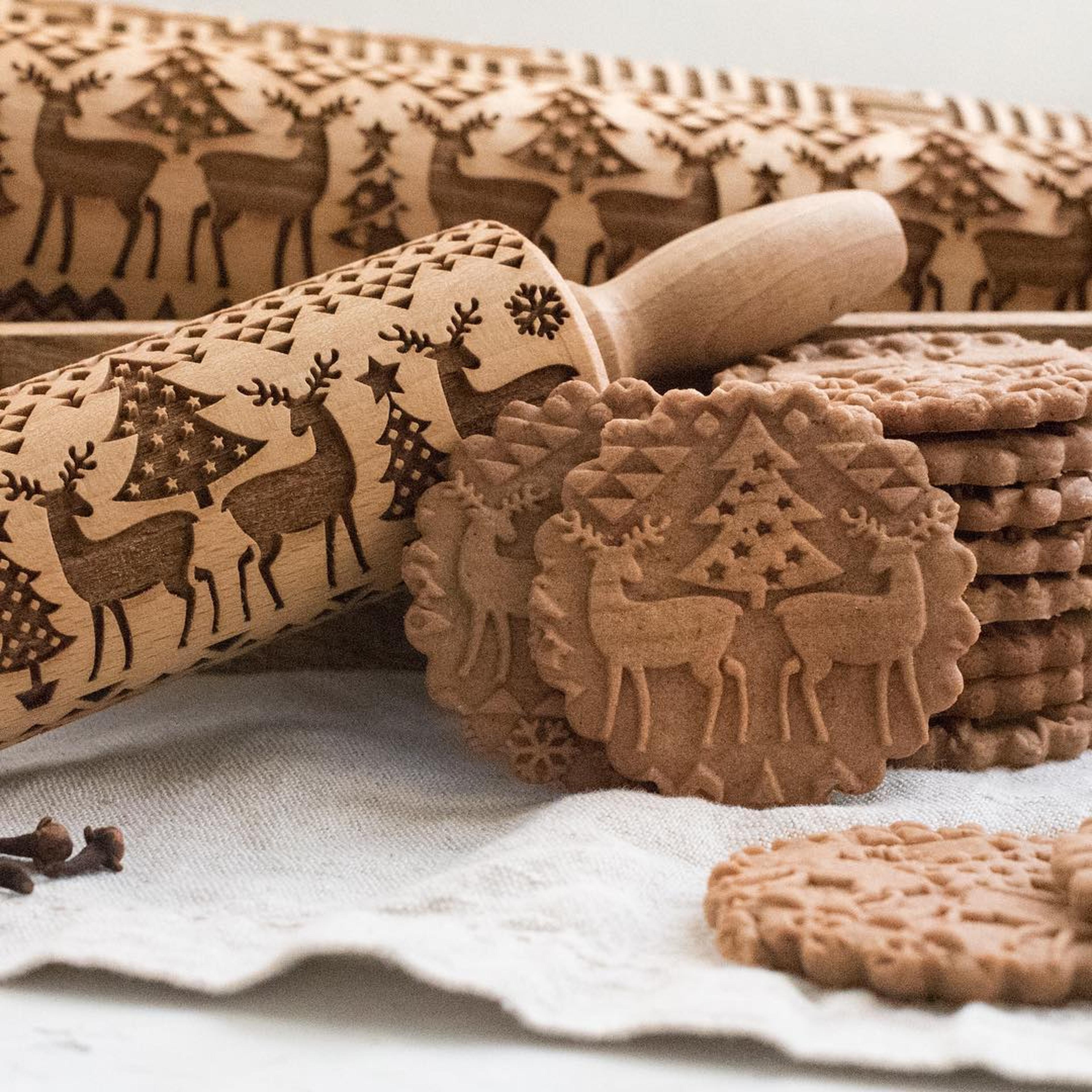 christmas 3d rolling pin