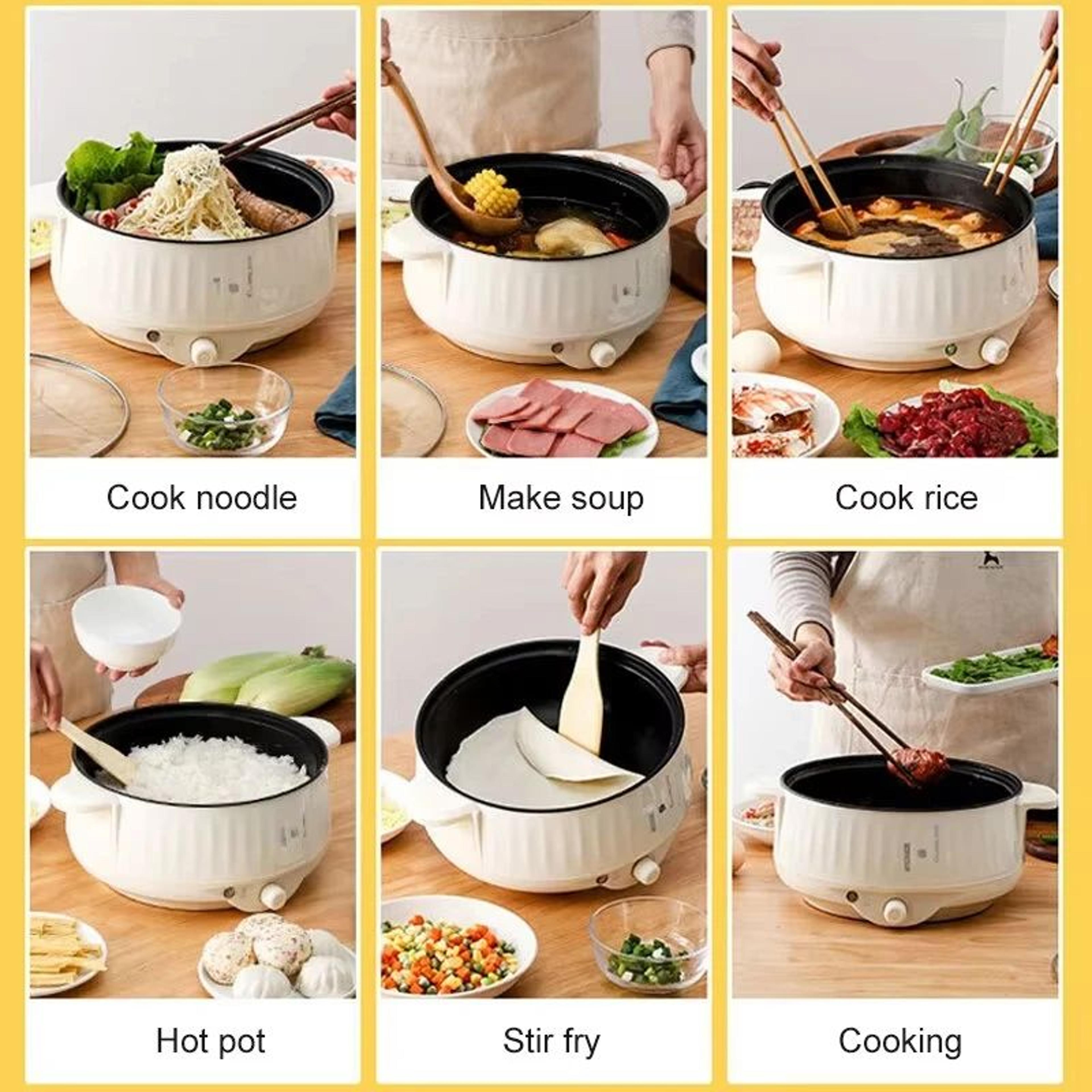 NonStick Electric Multi Cooker With Lid Electric Hot Pot  Food Steamer For Household Cooking 6