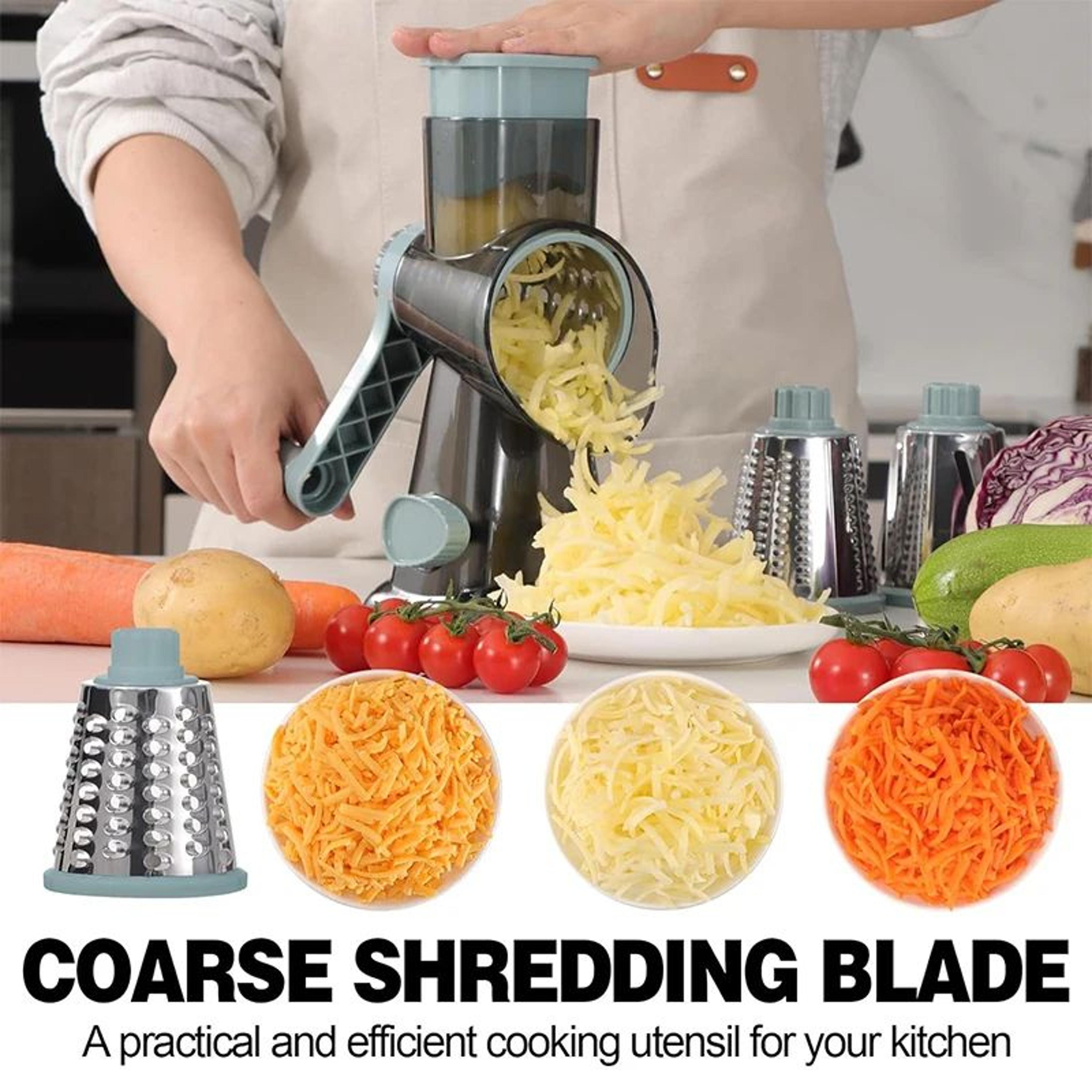 3 In 1 Rotary Cheese Grater Versatile Manual Vegetable Slicer  Peanut Nuts Grinder For Shredding  S 2