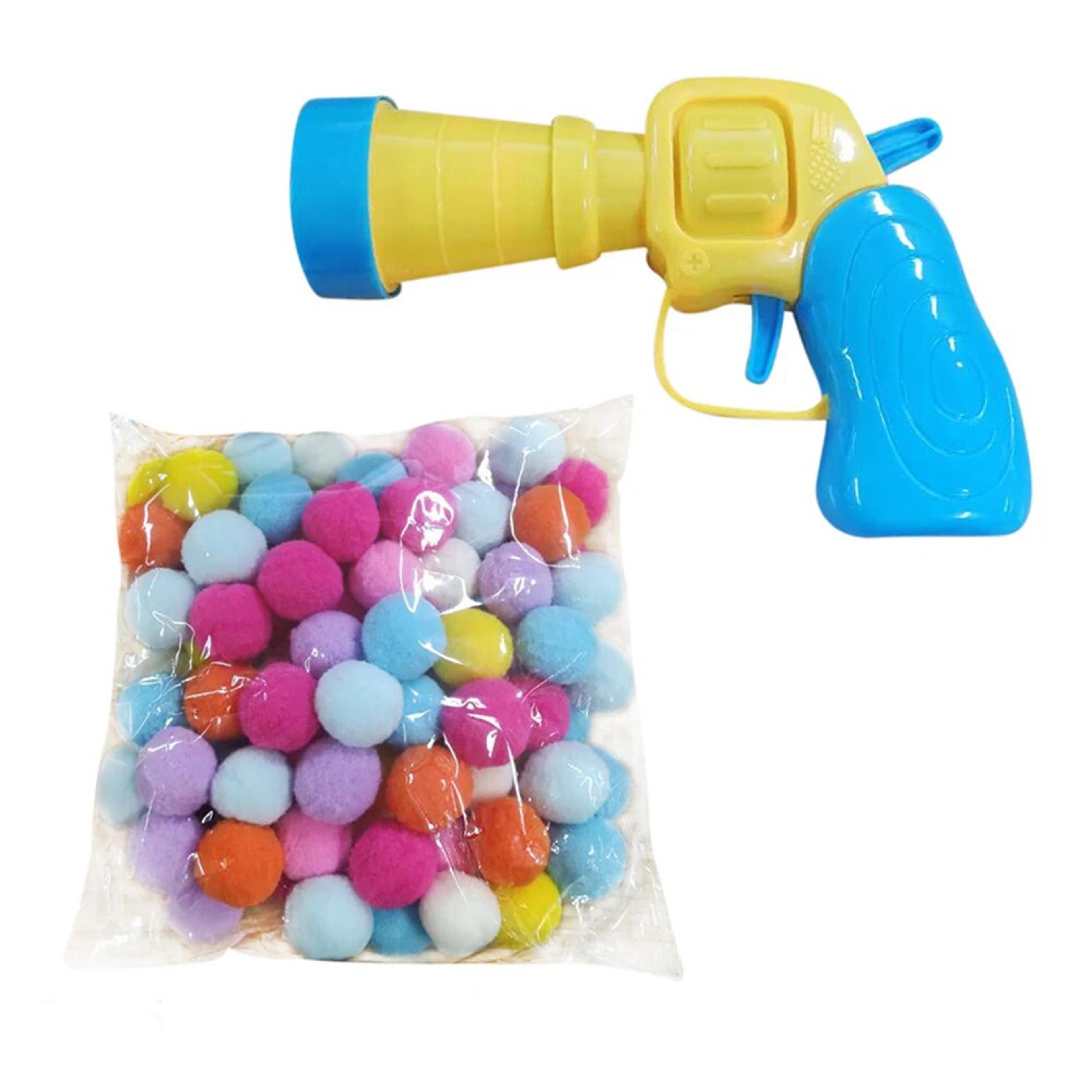 interactive plush cat fetch toys: soft pom pom balls for kitten training & plays