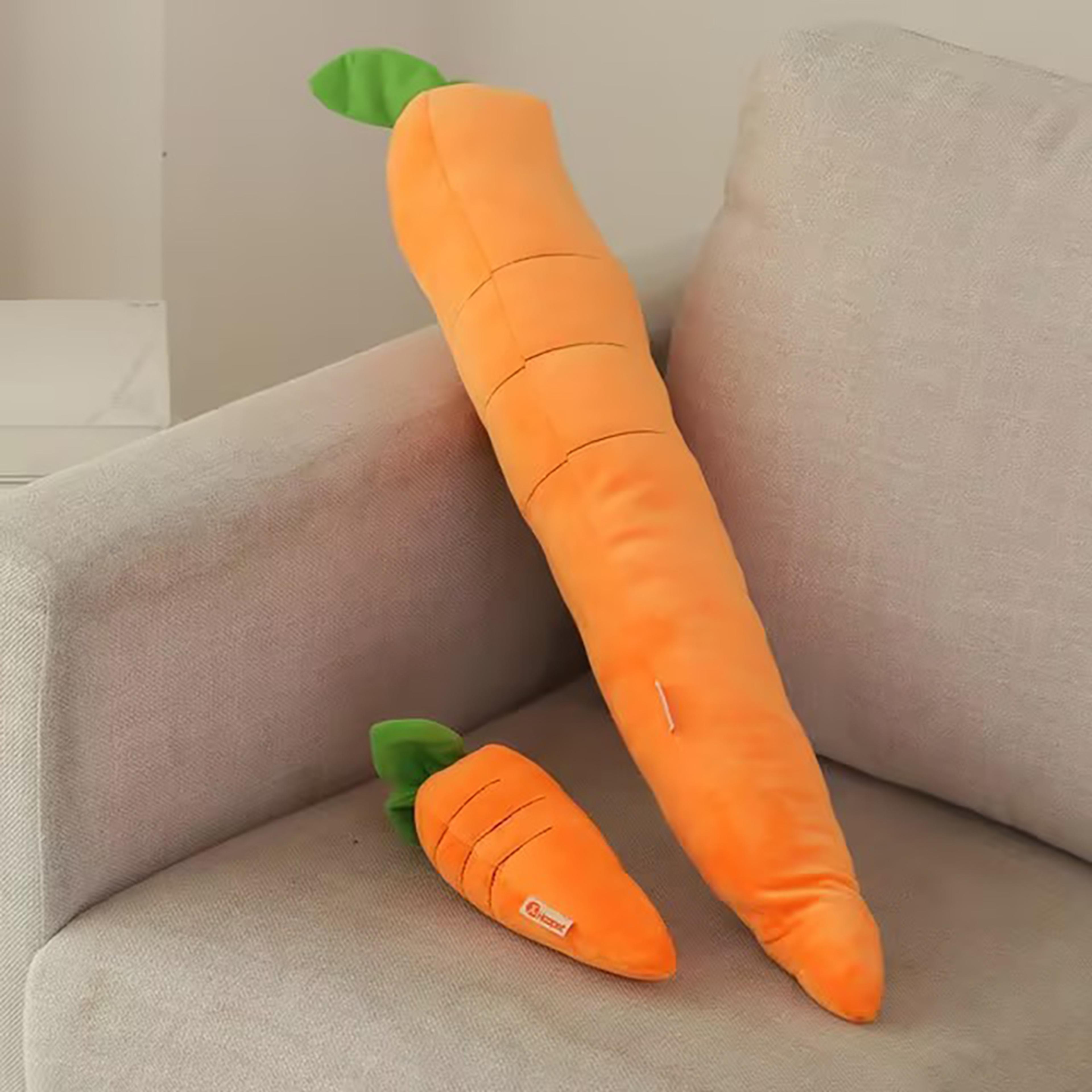 pet carrot plush toy: fun sound playing chew for dogs - small to large sizes
