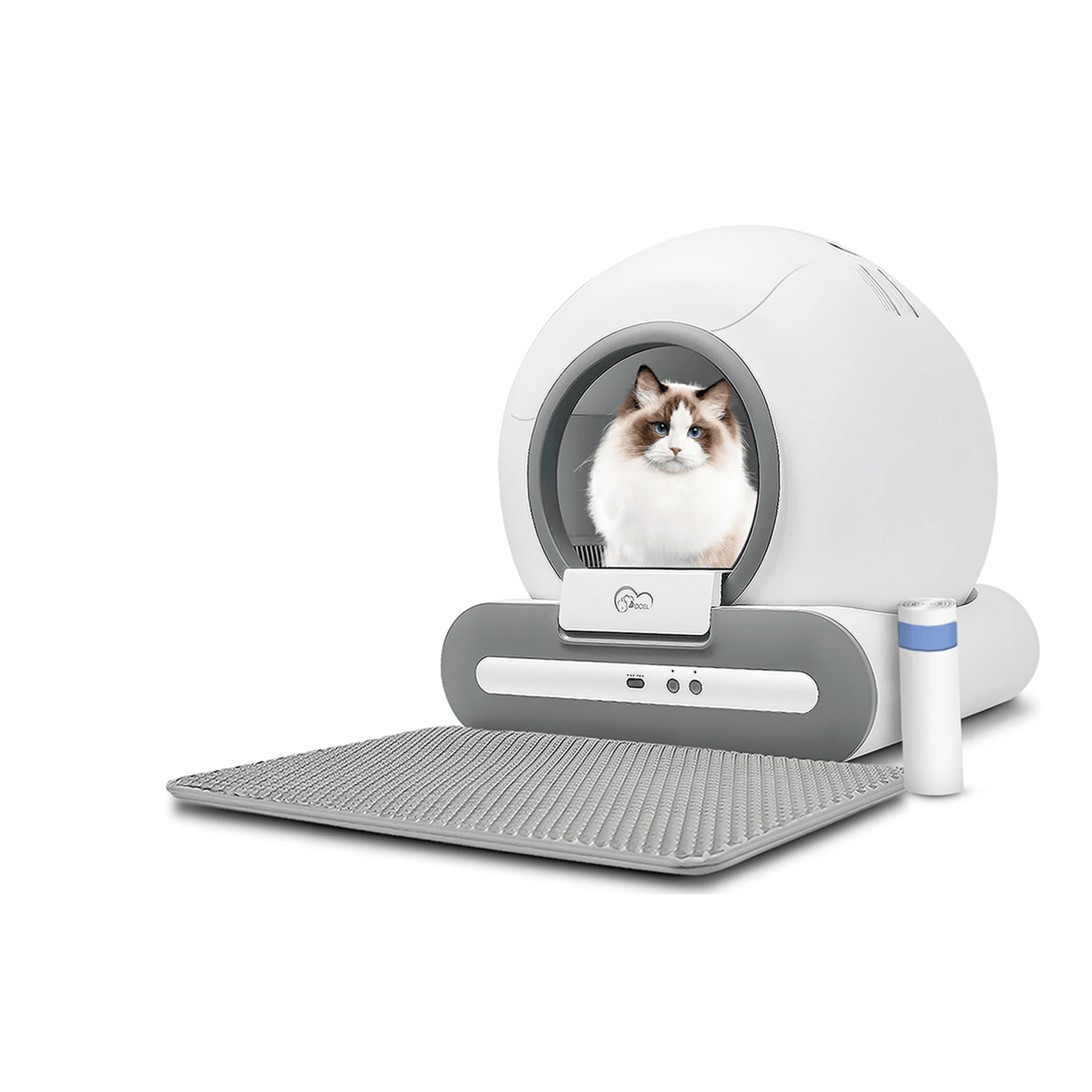 smart cat litter box, automatic self-cleaning toilet with app control, odor-free for multiple cats