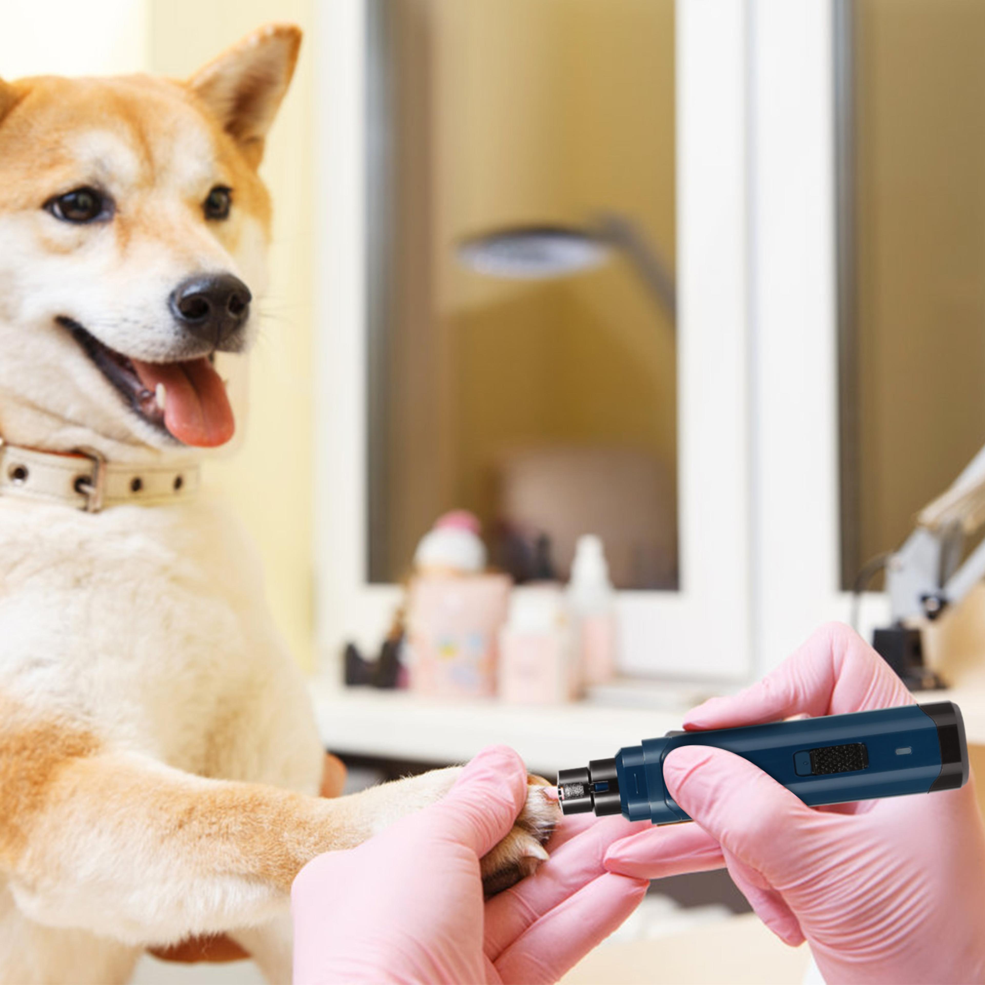calmtrim pro quiet pet nail grinder usb rechargeable dog & cat nail trimmer