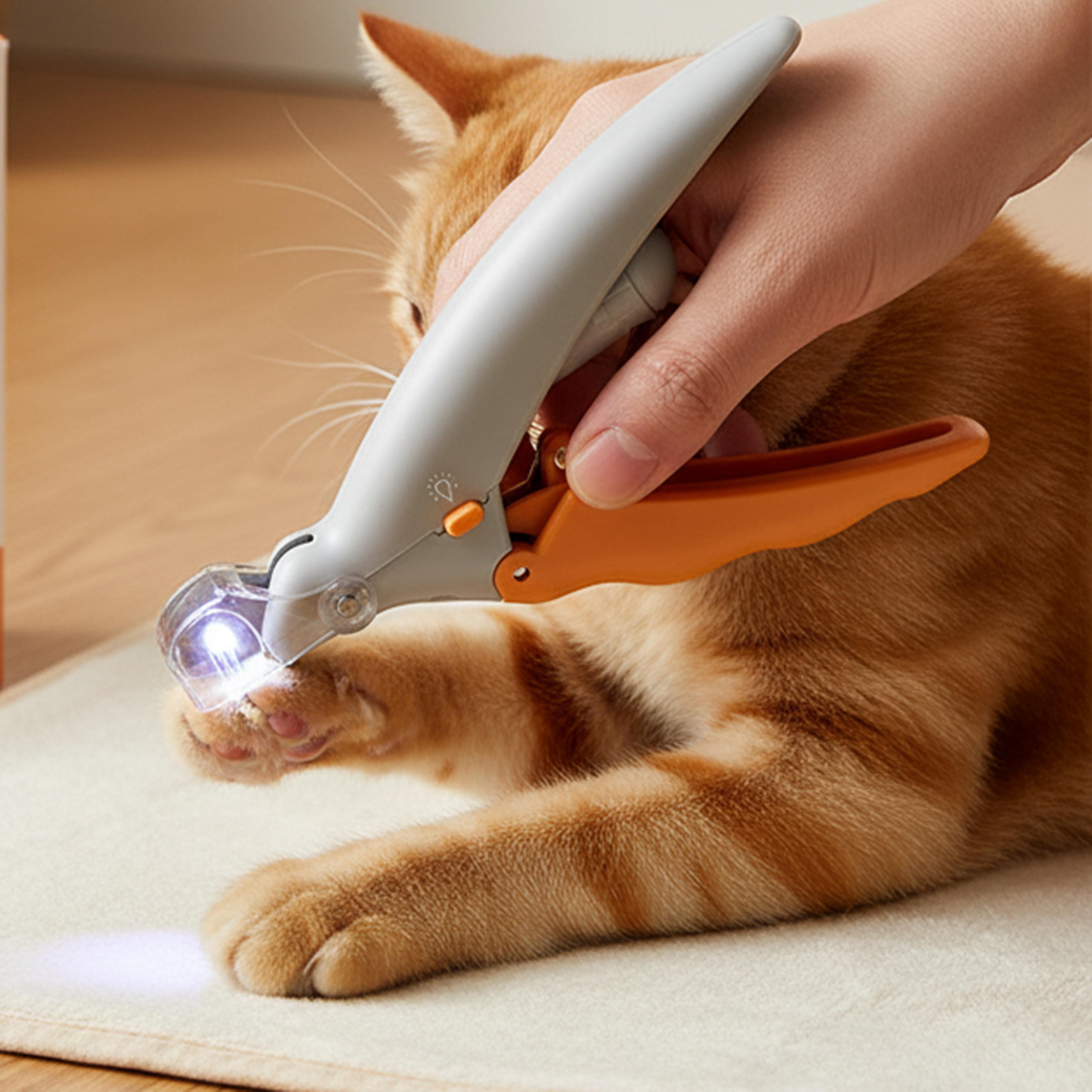LED Pet Nail Clipper For Cats  Dogs With Stainless Steel Safety Blades 1