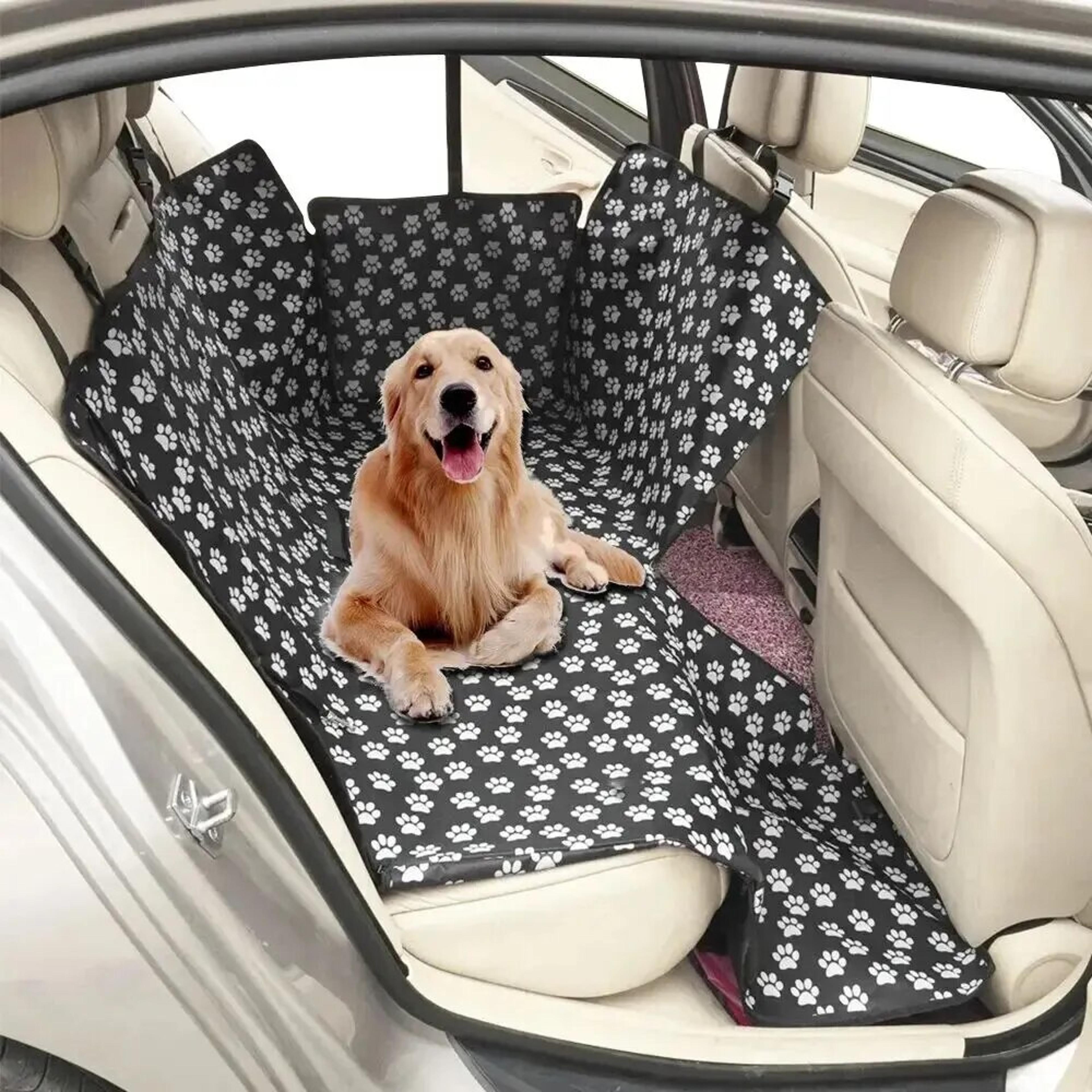 printed waterproof pet car seat cover: scratchproof dog protector pad