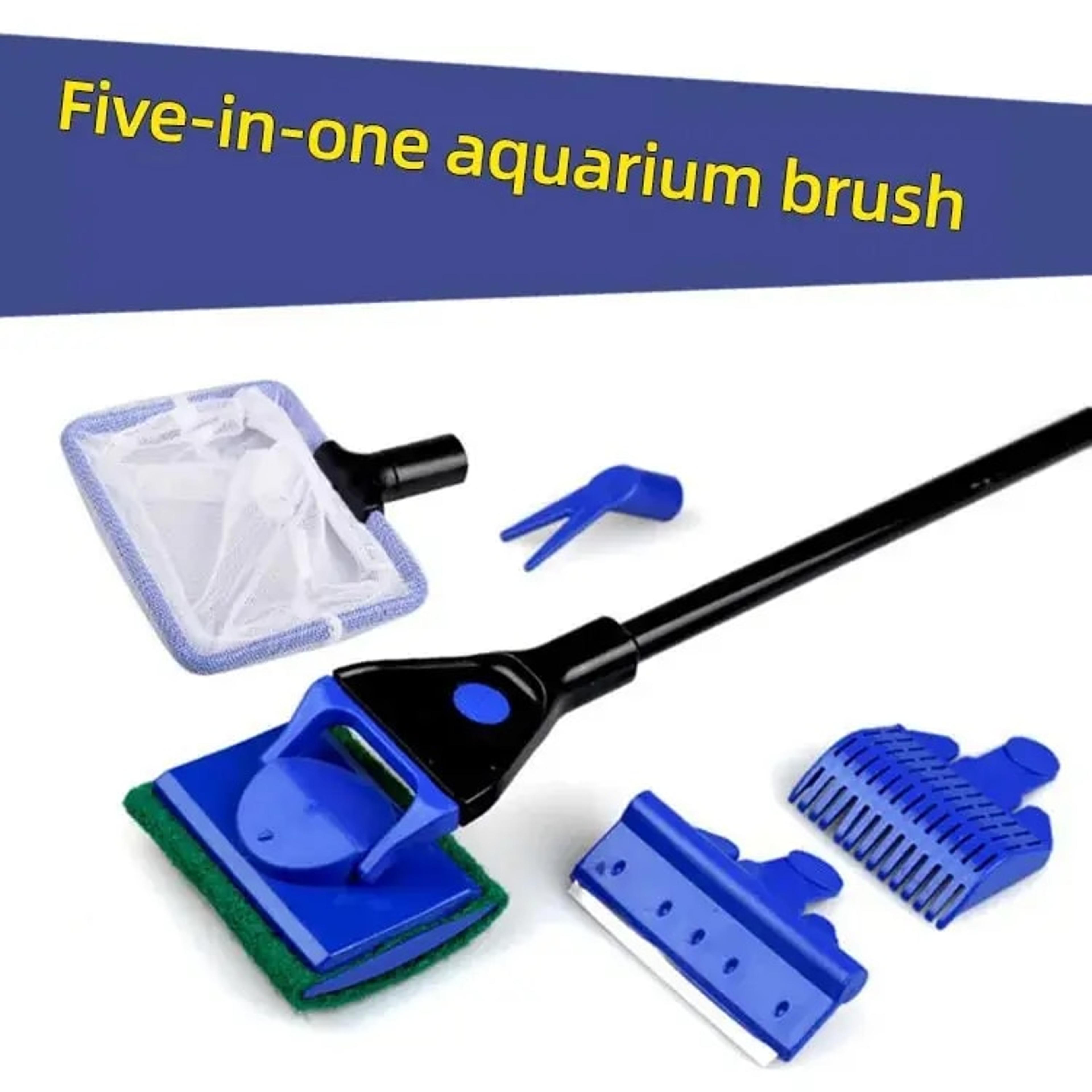 aquarium tool: fish tank glass cleaning brush with long handle