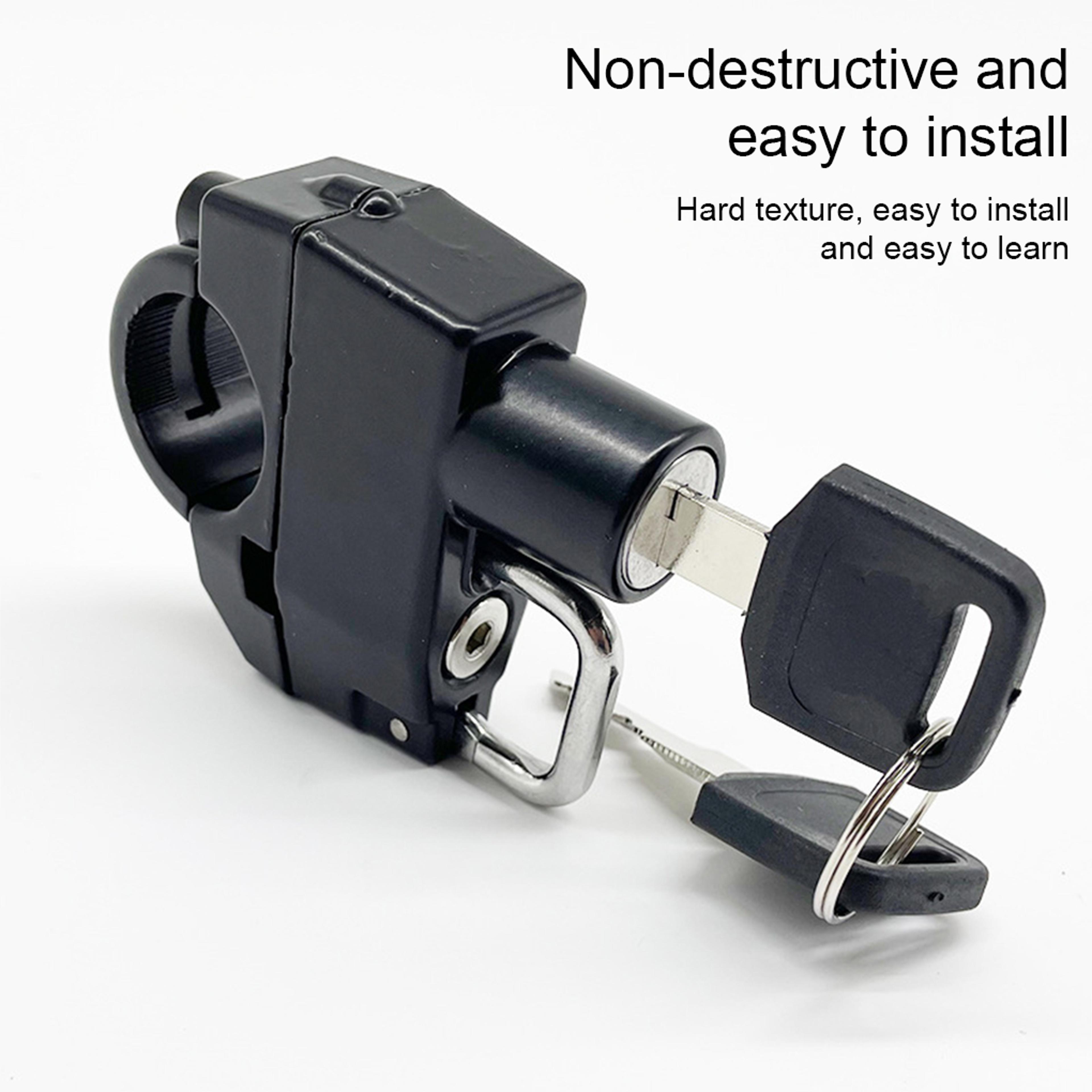 Premium AntiTheft Helmet Lock RustProof  Compact Locking Device For Motorcycles 4