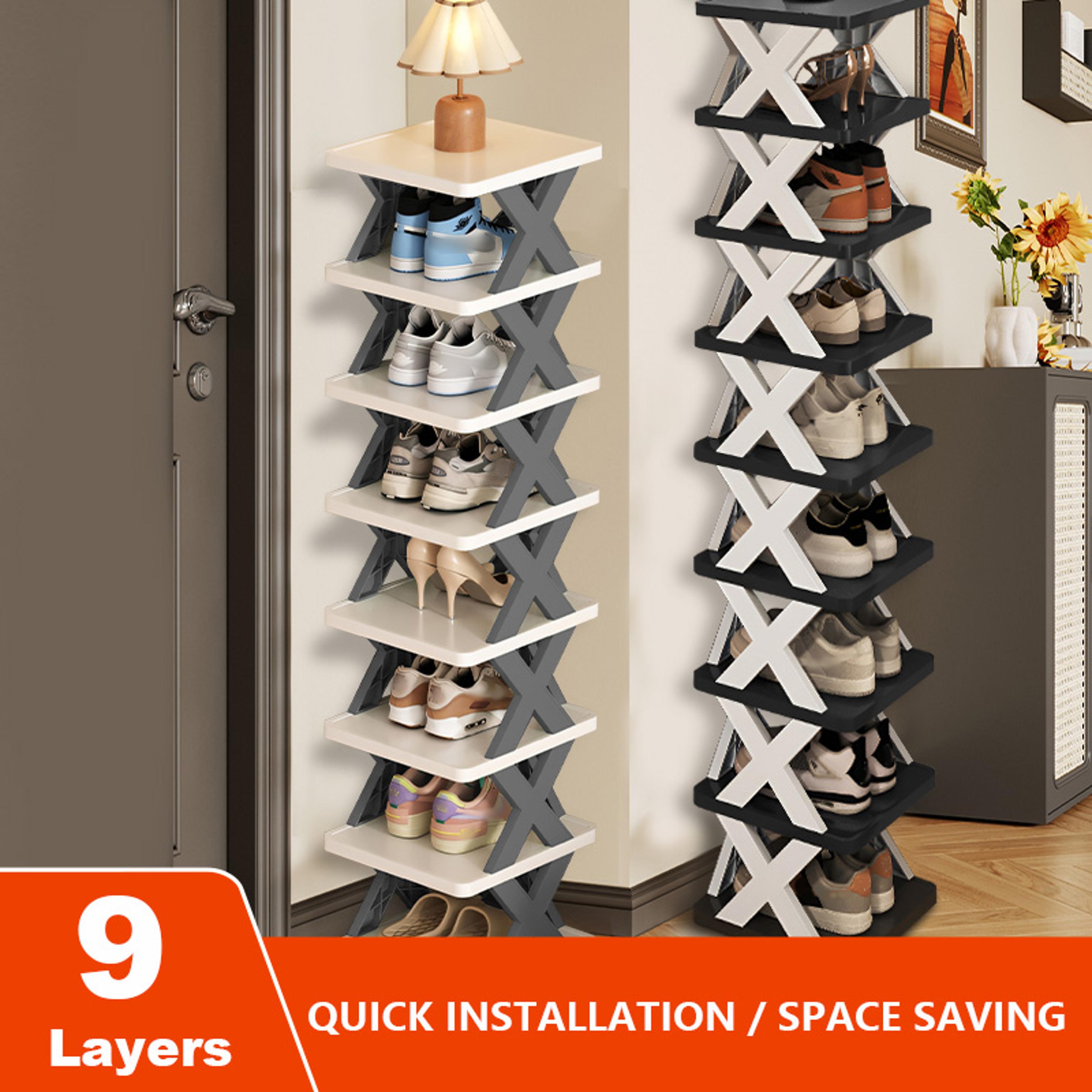 multi-layer shoe rack storage organizer, detachable, space-saving shoe shelf for home & dorm