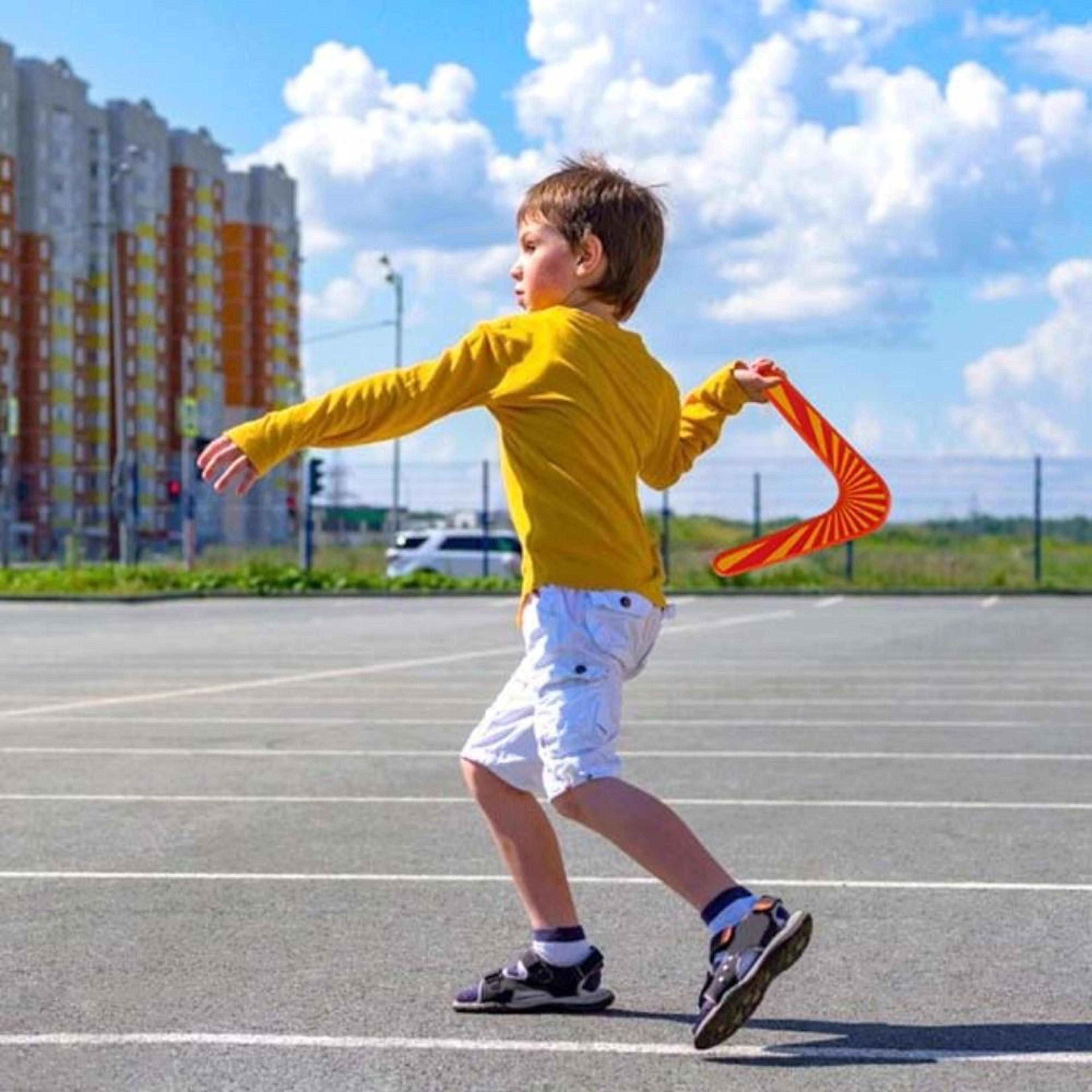 Wooden Boomerang Toy Returning Outdoor Throwing Game 3