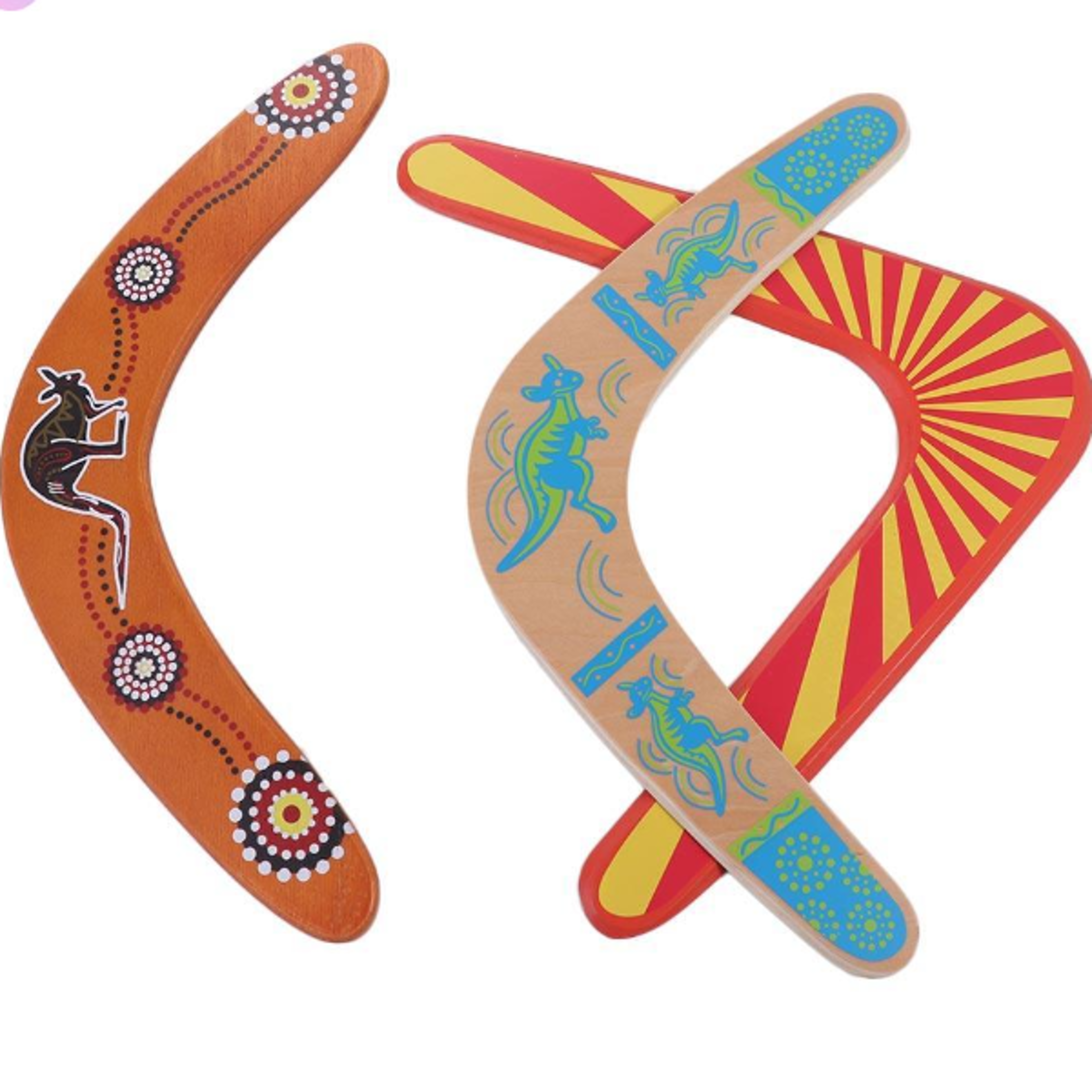 wooden boomerang toy returning outdoor throwing game
