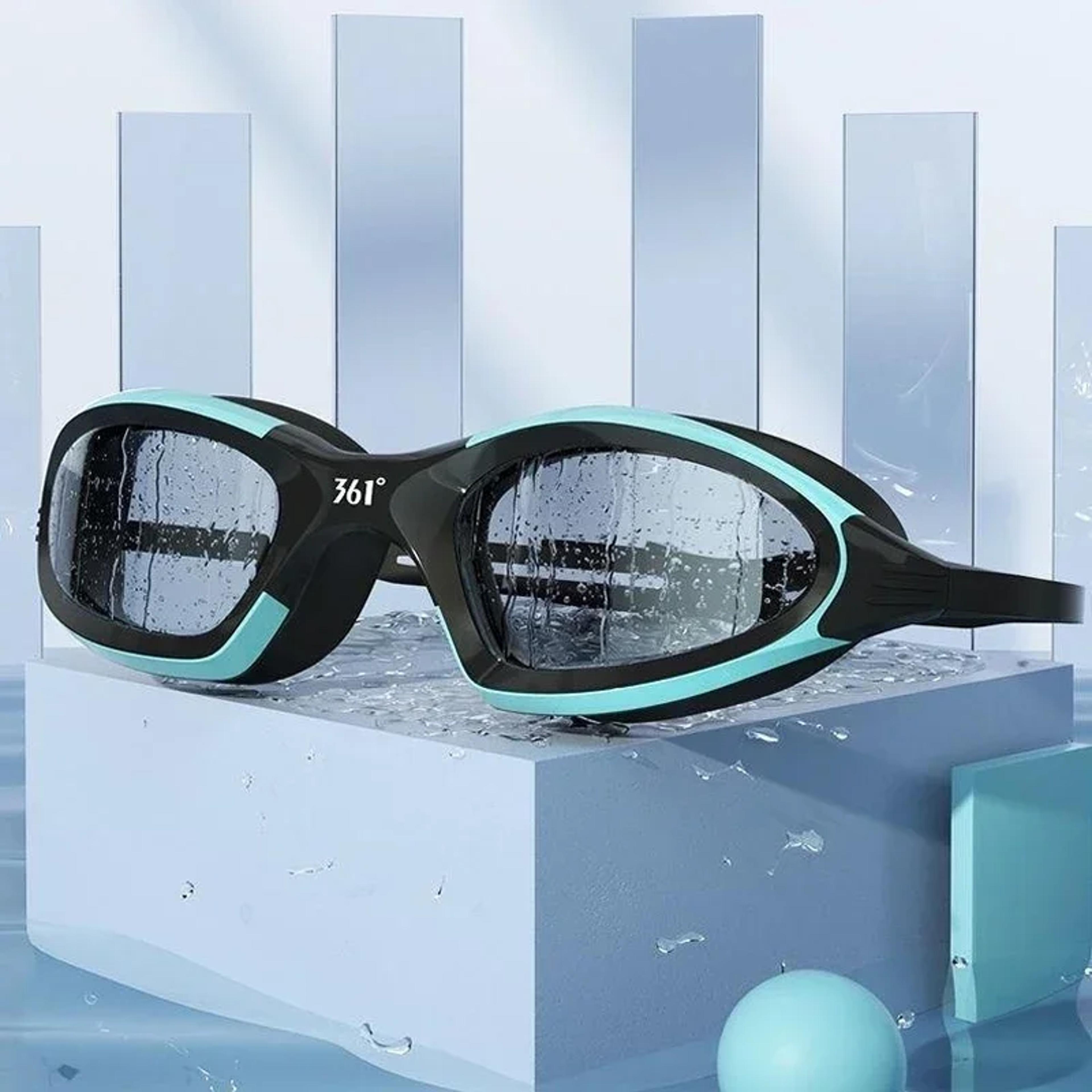 hd anti fog swimming goggles set with earplugs for men and women