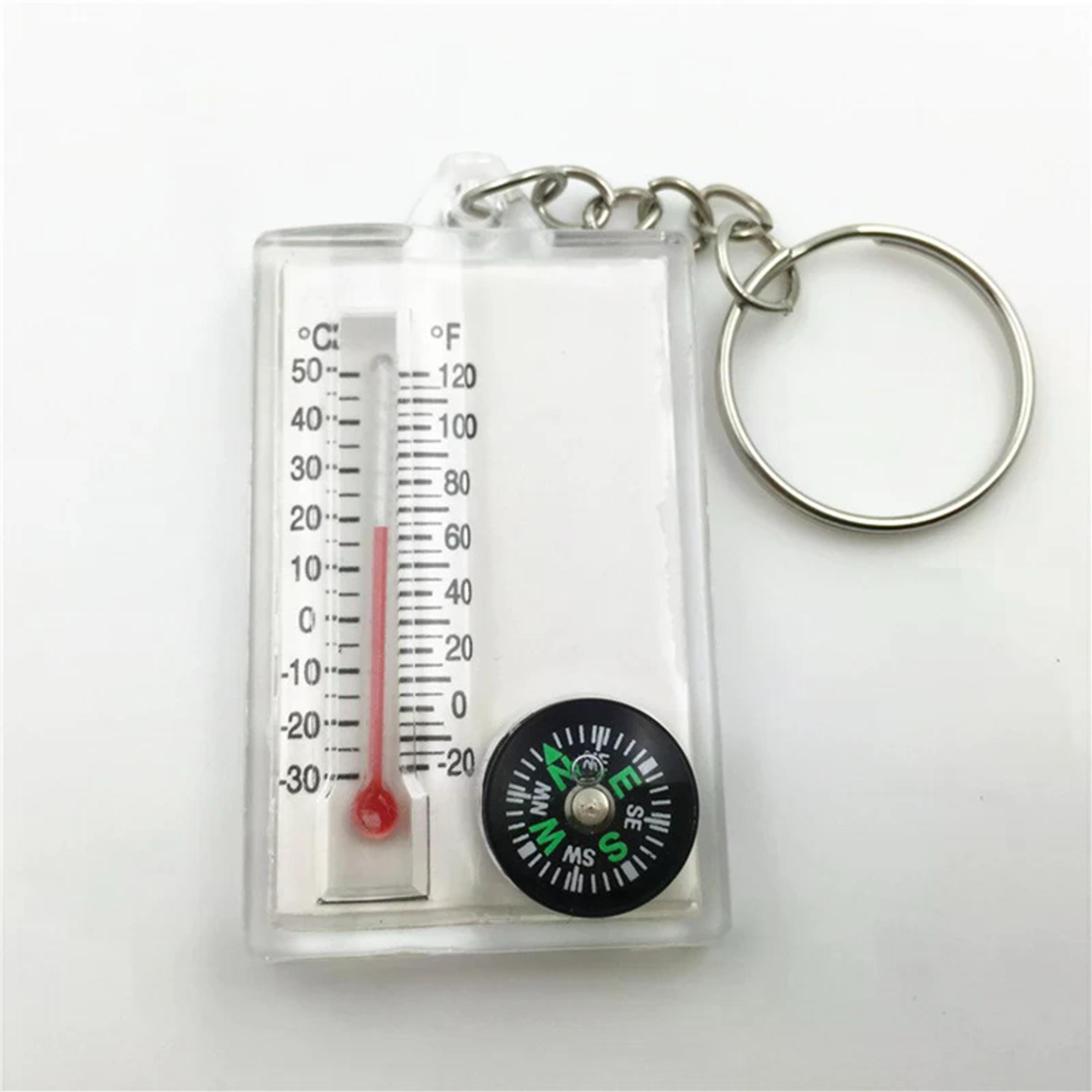 mini carabiner compass keychain for hiking, camping and everyday adventure