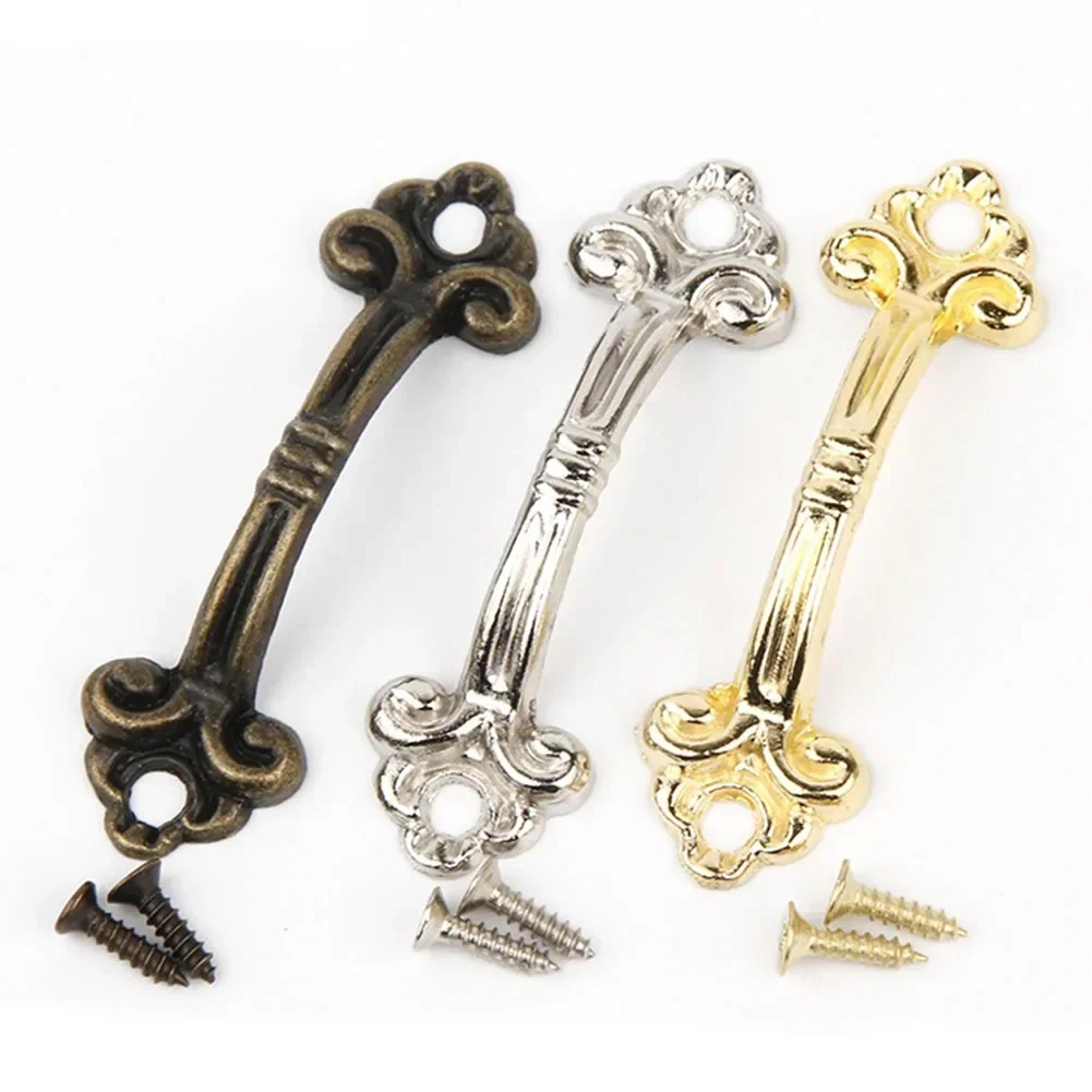 vintage antique brass drawer pulls pack for jewelry boxes and cabinets