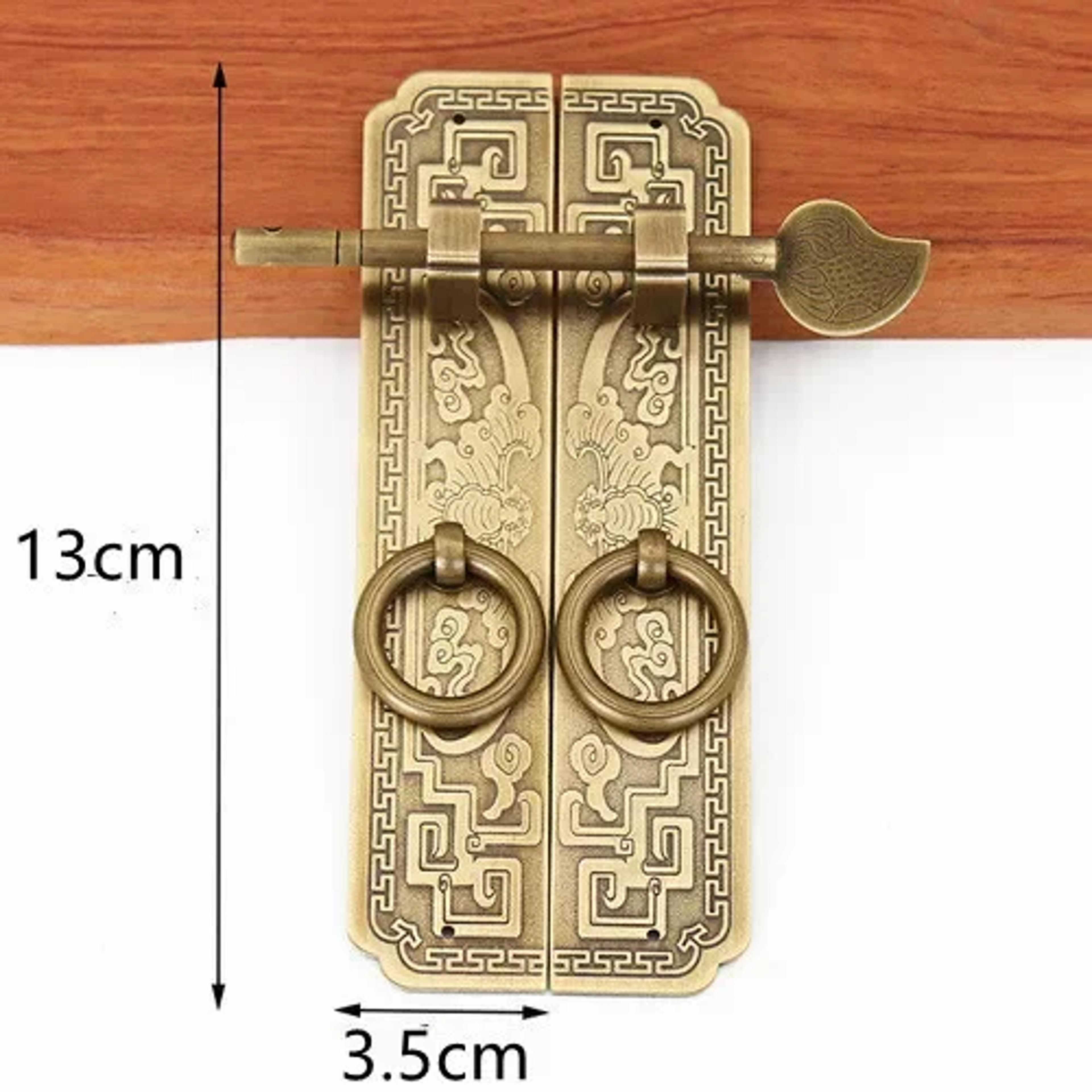 Vintage Chinese Style Pure Copper Cabinet Handle For Wardrobe Bookcase And Furniture Doors 6