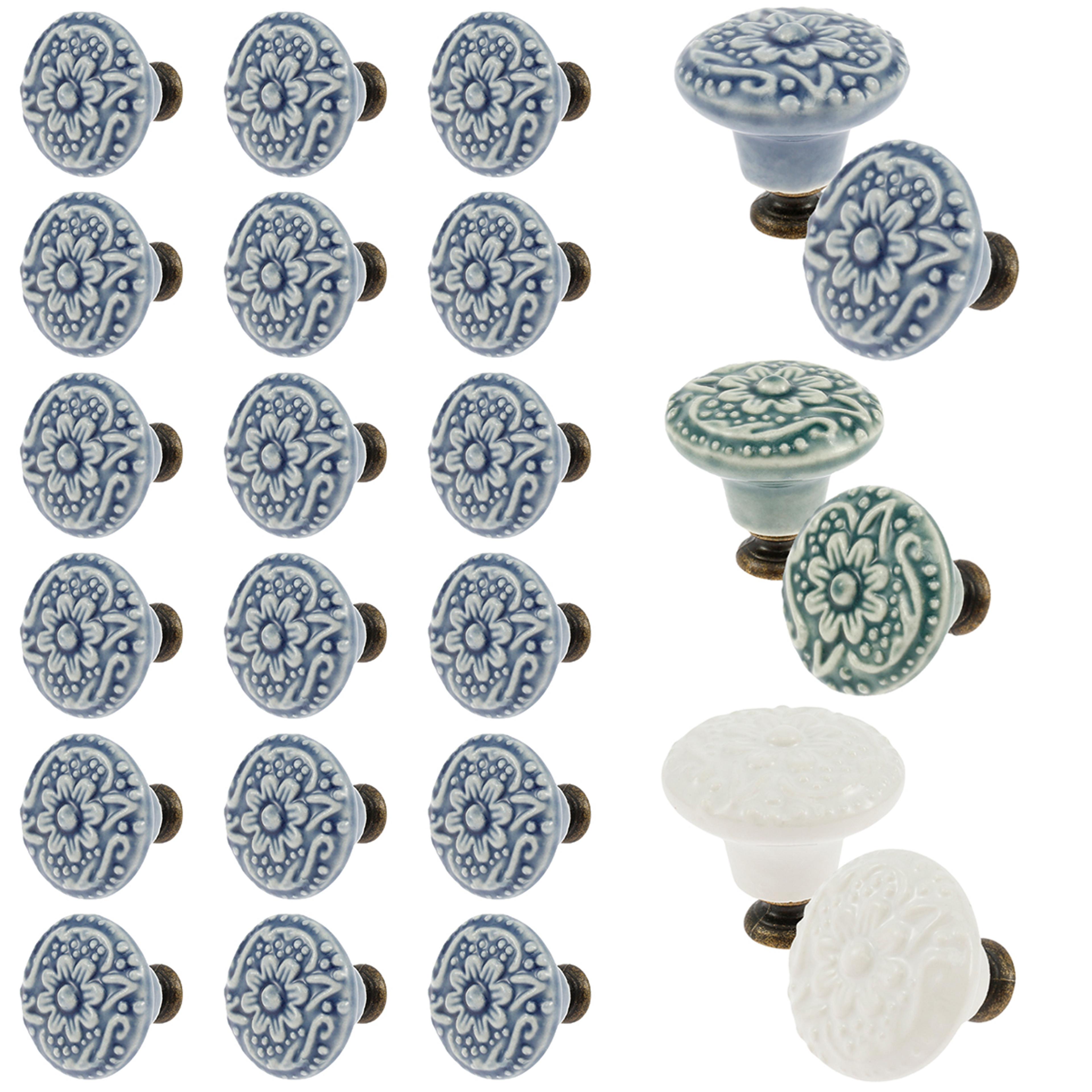 vintage ceramic cabinet knobs set for drawers dressers and cupboards