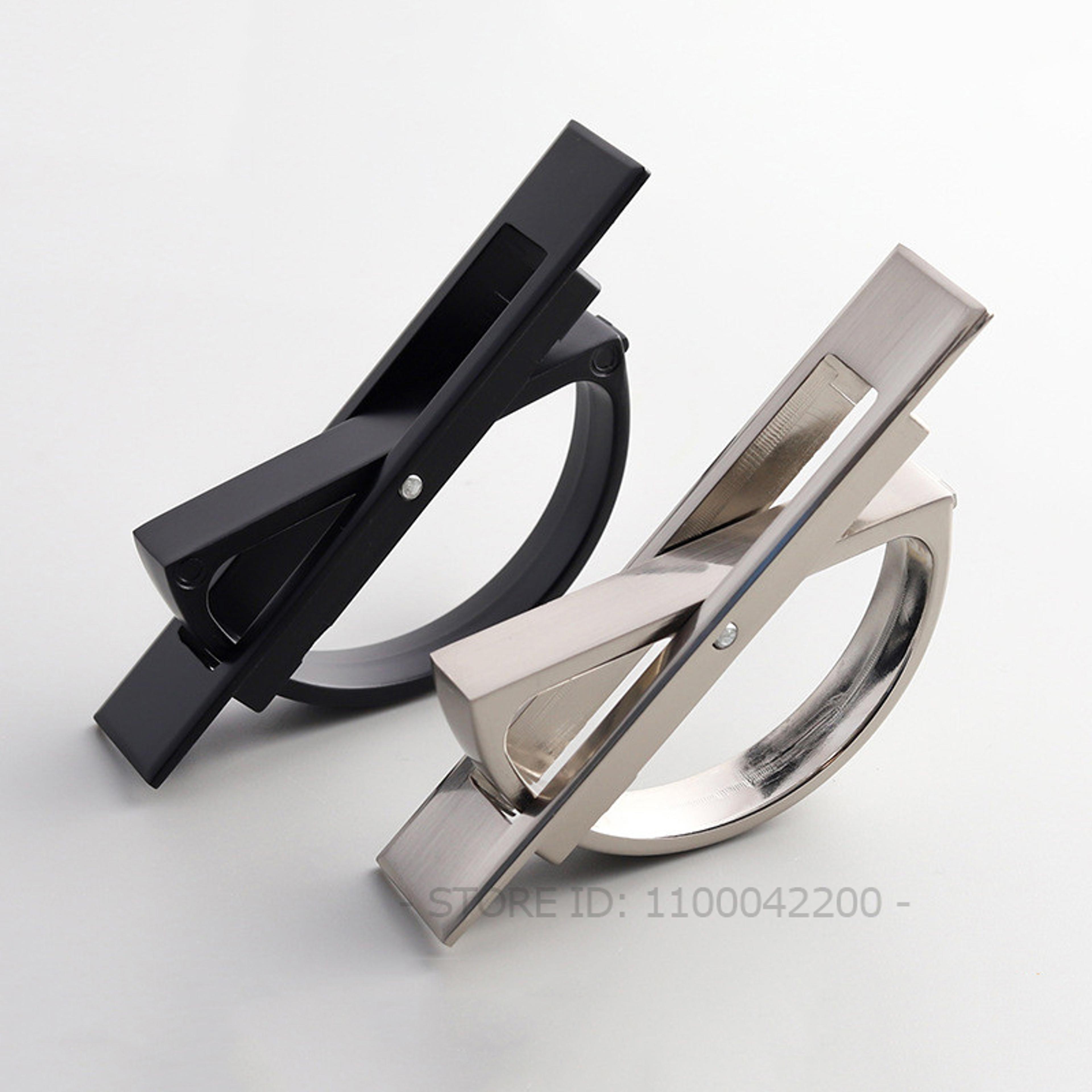 flush mount recessed cabinet handle hidden zinc alloy pull for sliding doors & tatami cabinets