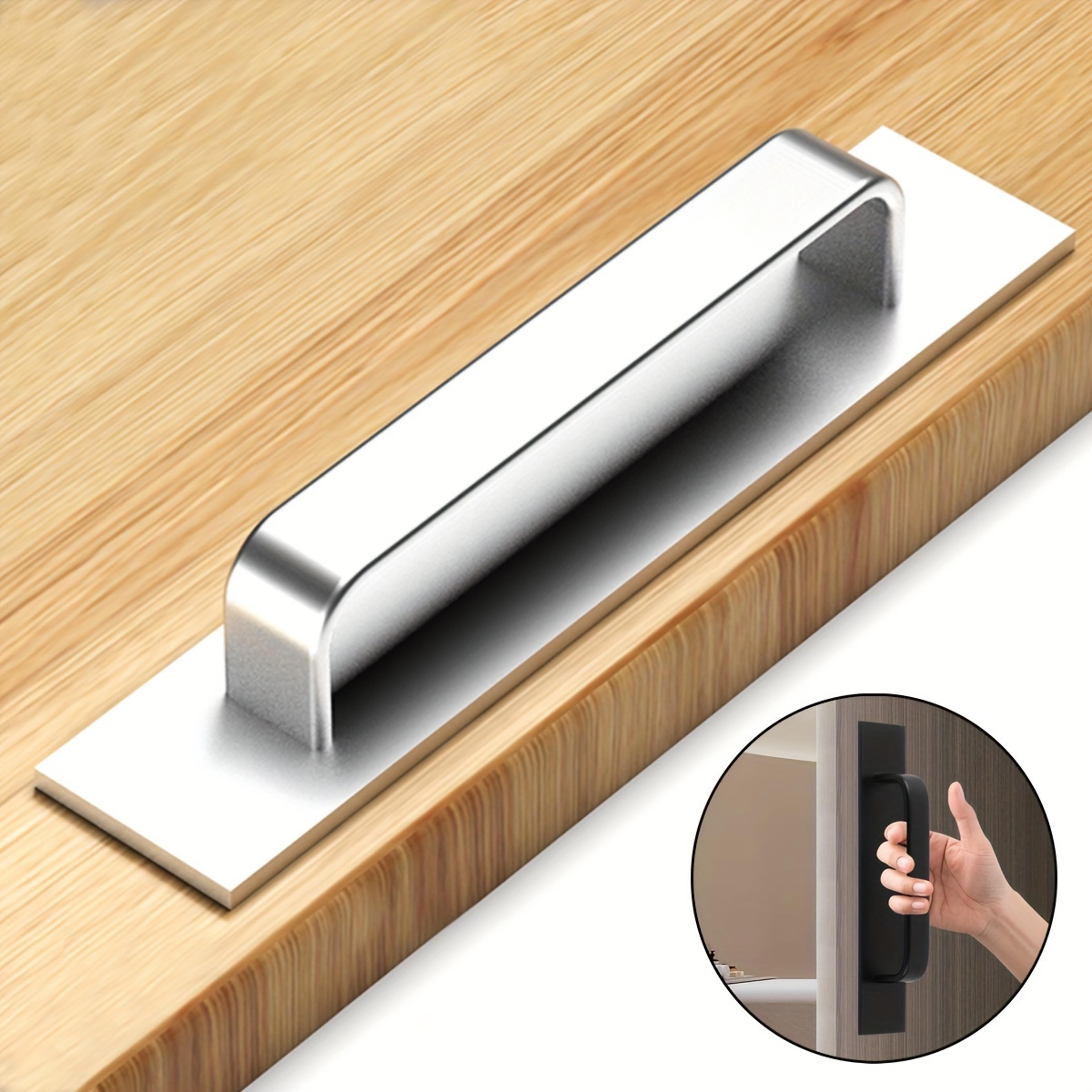 Self Adhesive Door Handle Aluminum Alloy No Drill Pull For Cabinets Windows And Sliding Doors 8