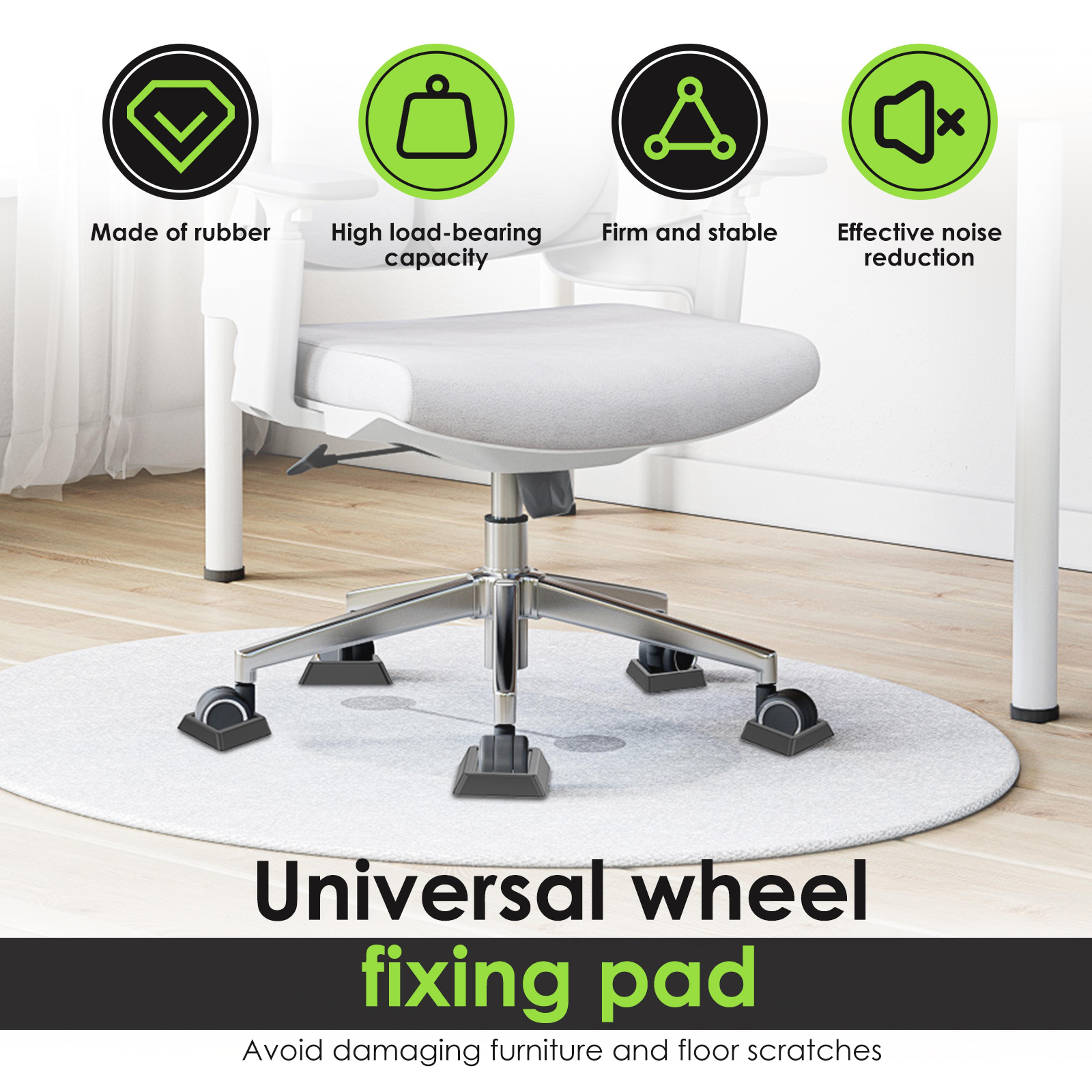 Non Slip Office Chair Wheel Stoppers Caster Cups Floor Protectors Set 1