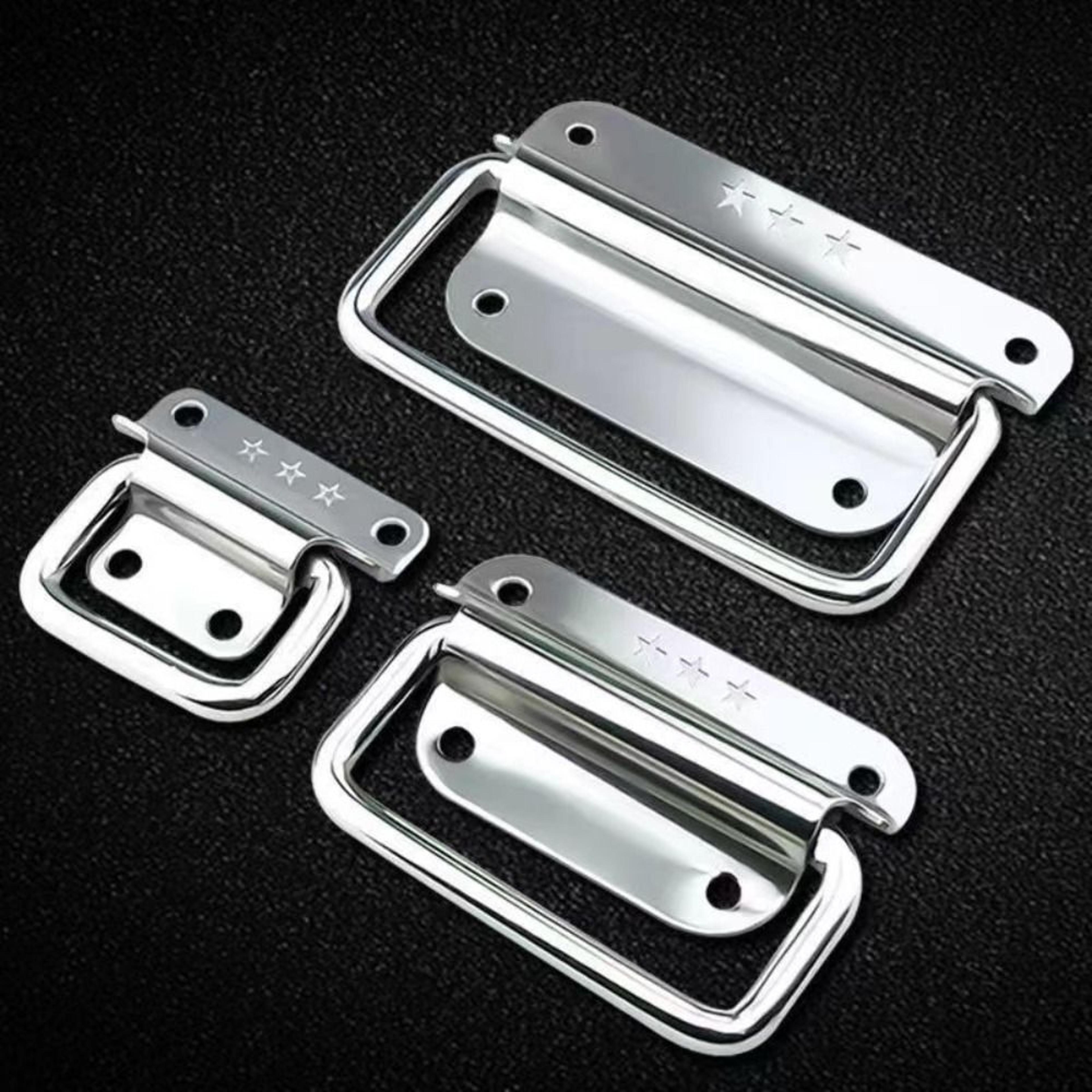stainless steel folding cabinet handle flush ring pull for drawers, boxes and toolboxes