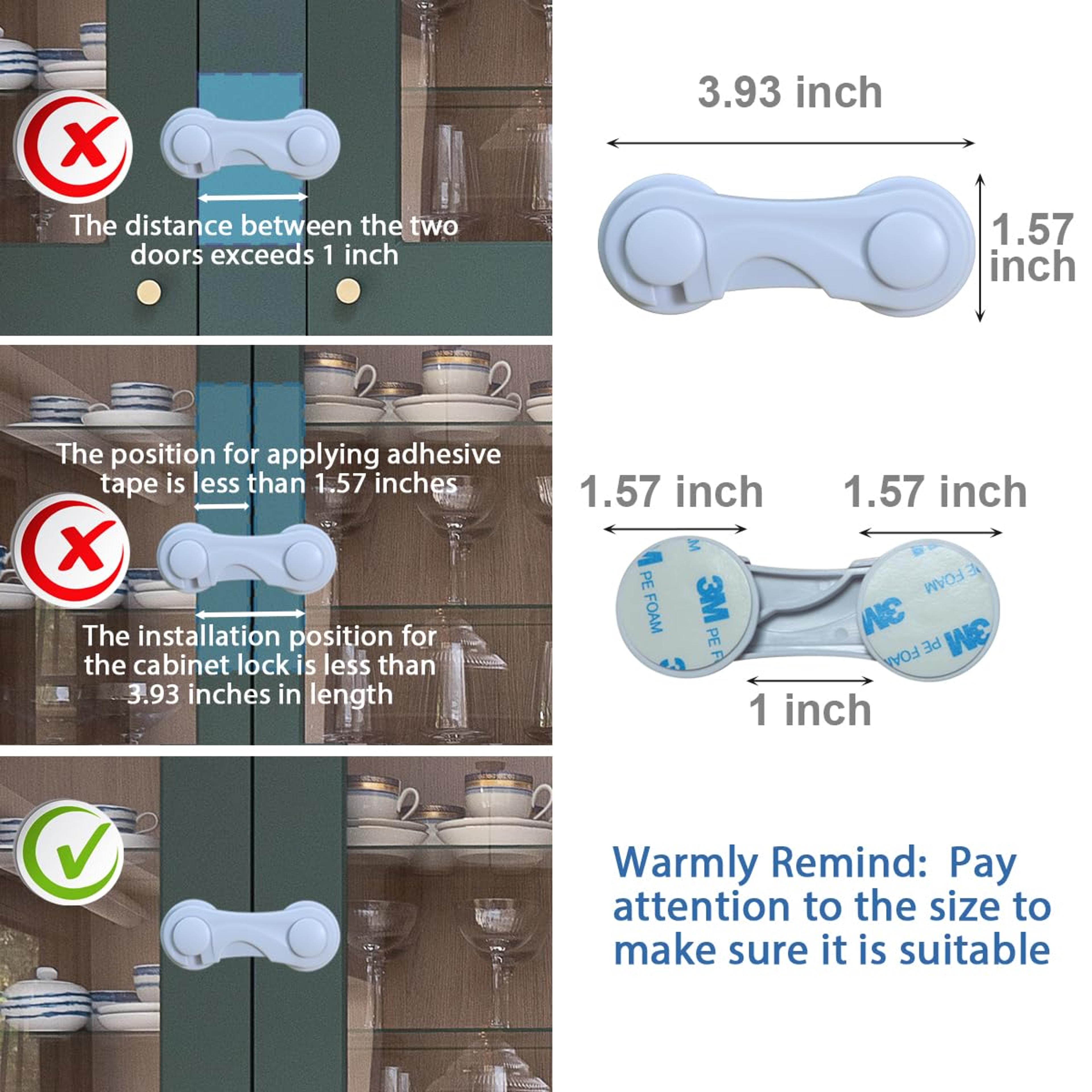 Baby Proof Cabinet Locks Adhesive Child Safety Latches 1