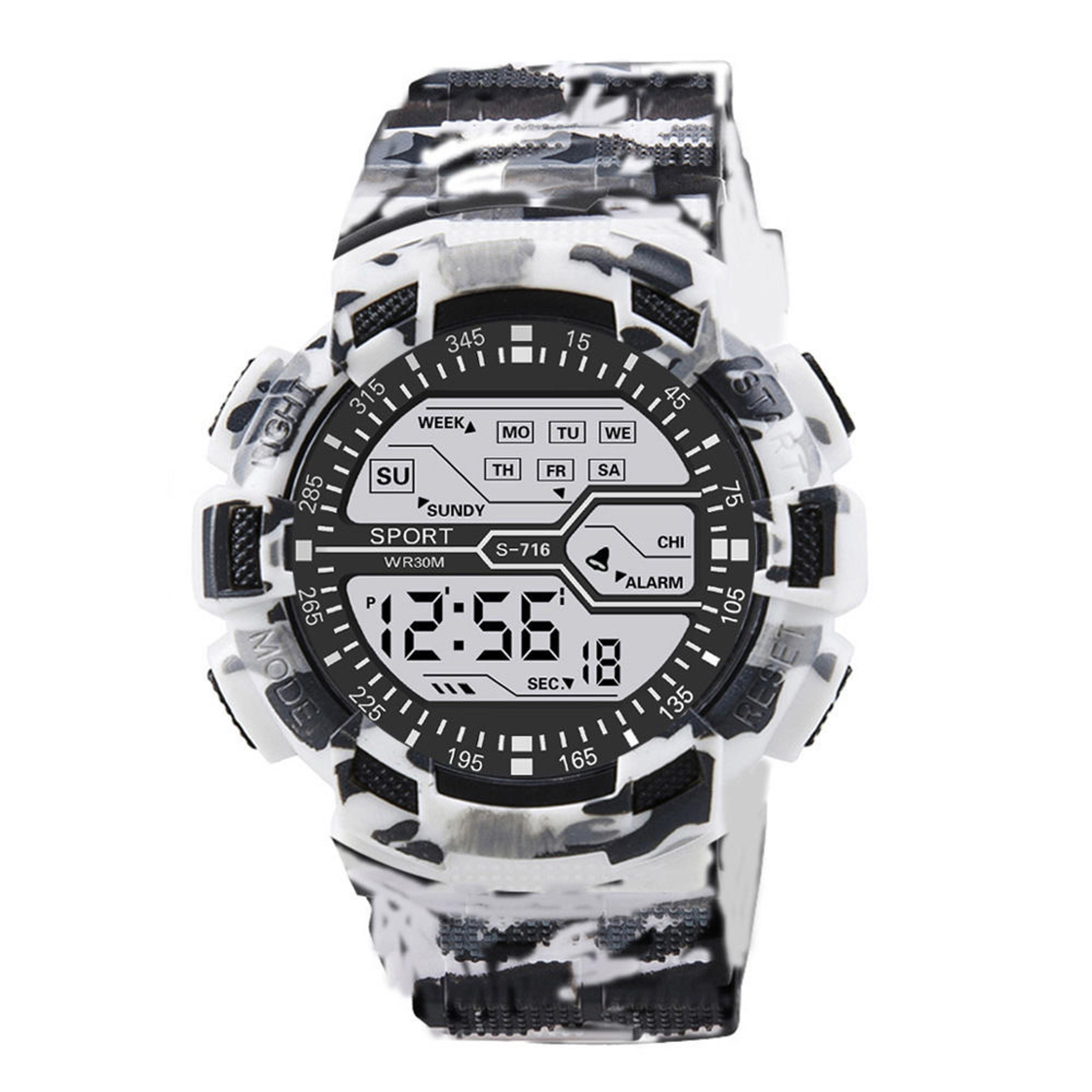 Mens Waterproof Digital Sports Watch With Luminous Display 9