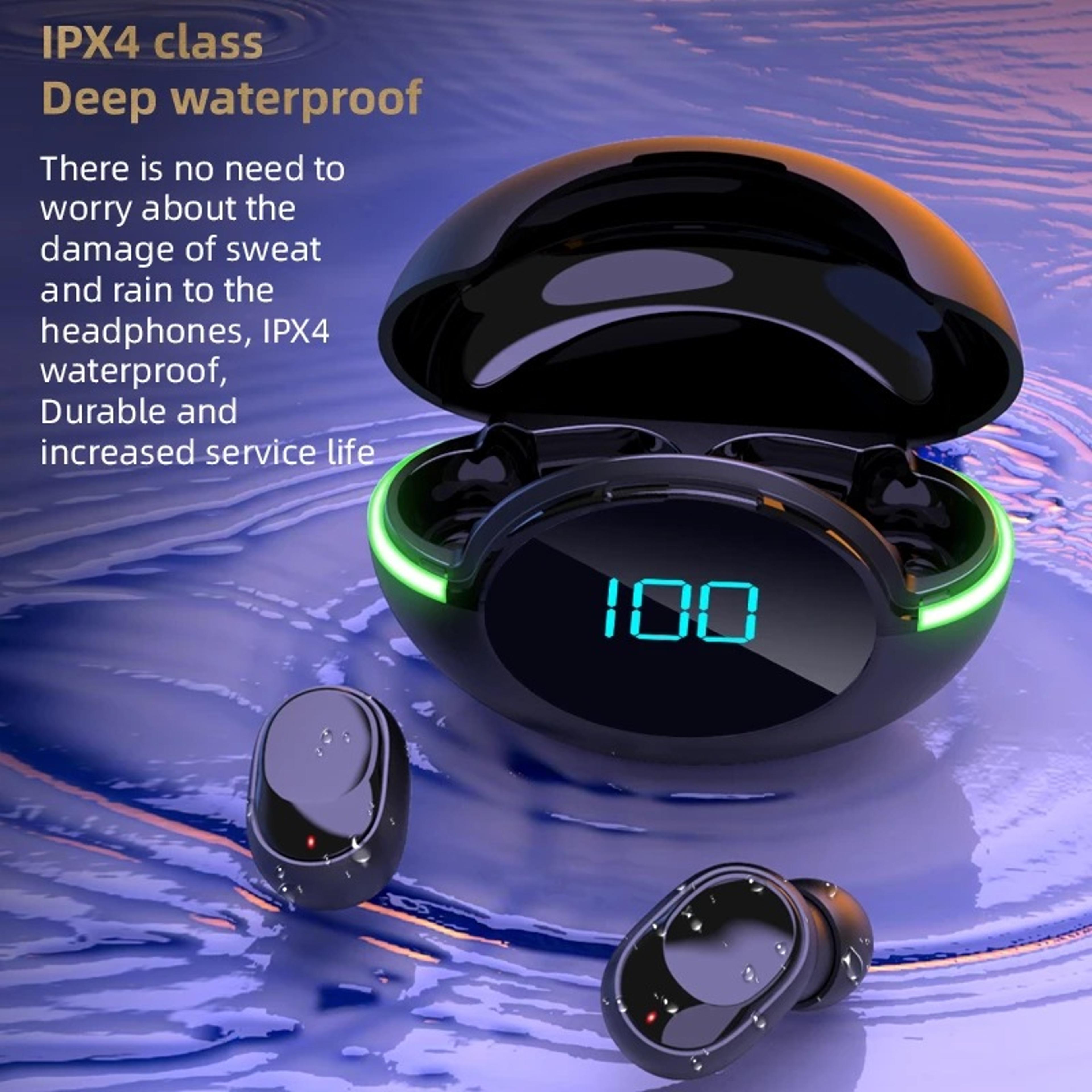Waterproof Bluetooth Earbuds With LED Display For Sports Gaming 3