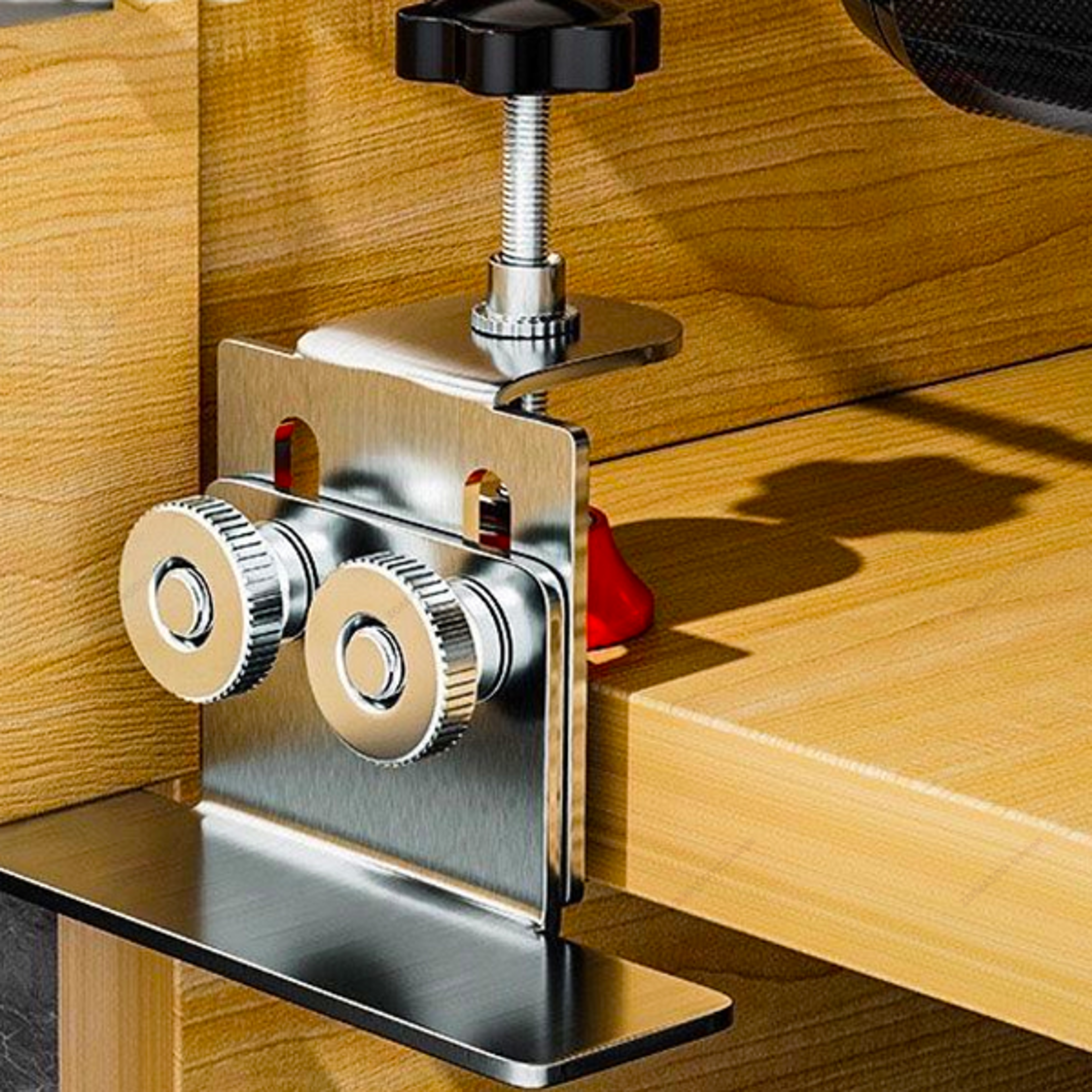 precision cabinet door mounting jig for hidden door installation