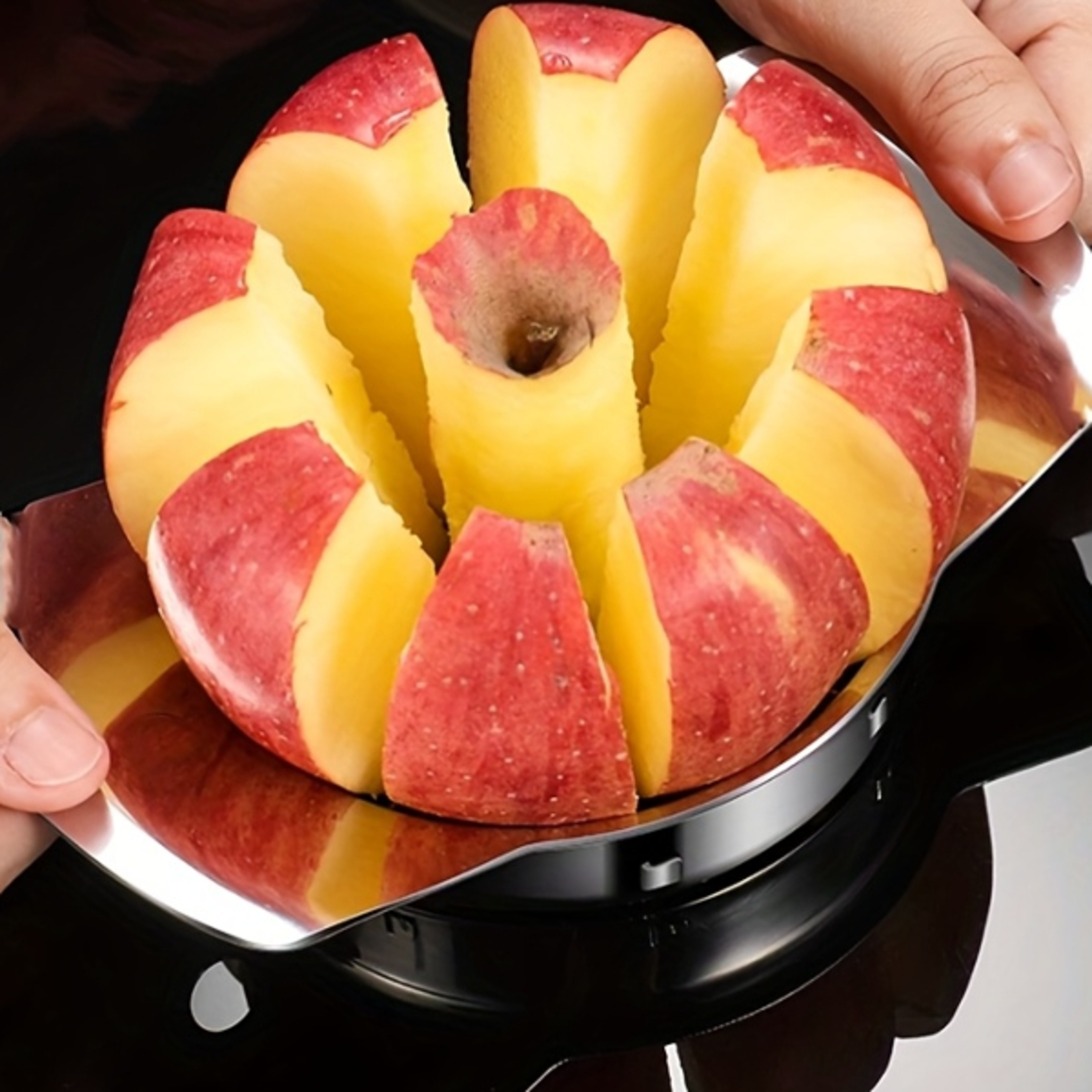 stainless steel fruit slicer and peeler set easy apple cutter and citrus prep tool