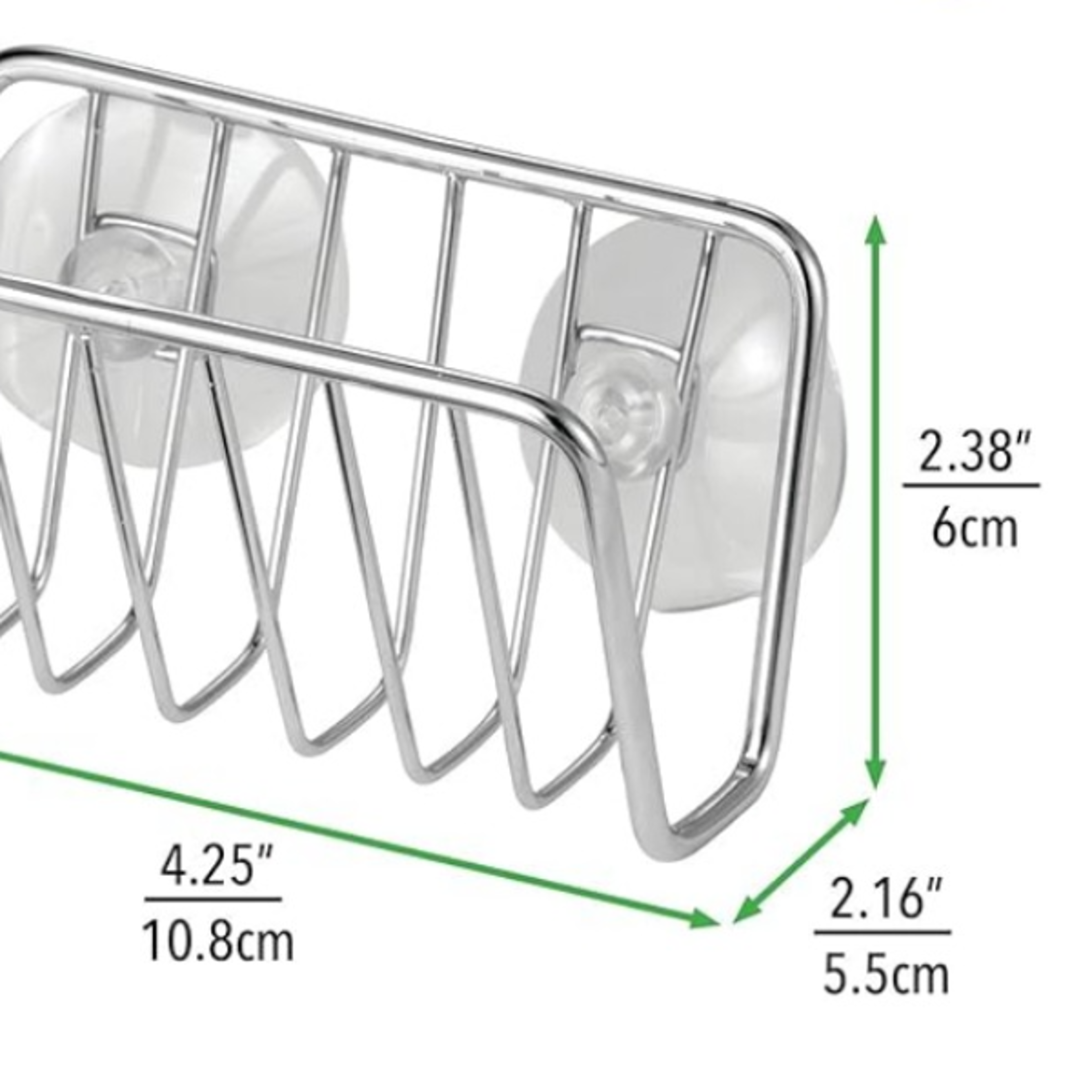 Suction Cup Sponge Holder Stainless Steel Sink Organizer  Kitchen Caddy Rack